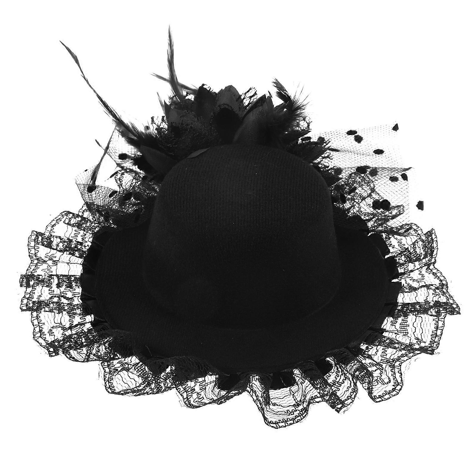 مشبك قبعة صغير أنيق من Fascinator مع عمود للنساء - مثالي لحفلات الشاي والعروض المسرحية وأعياد الميلاد وأحداث الرقص