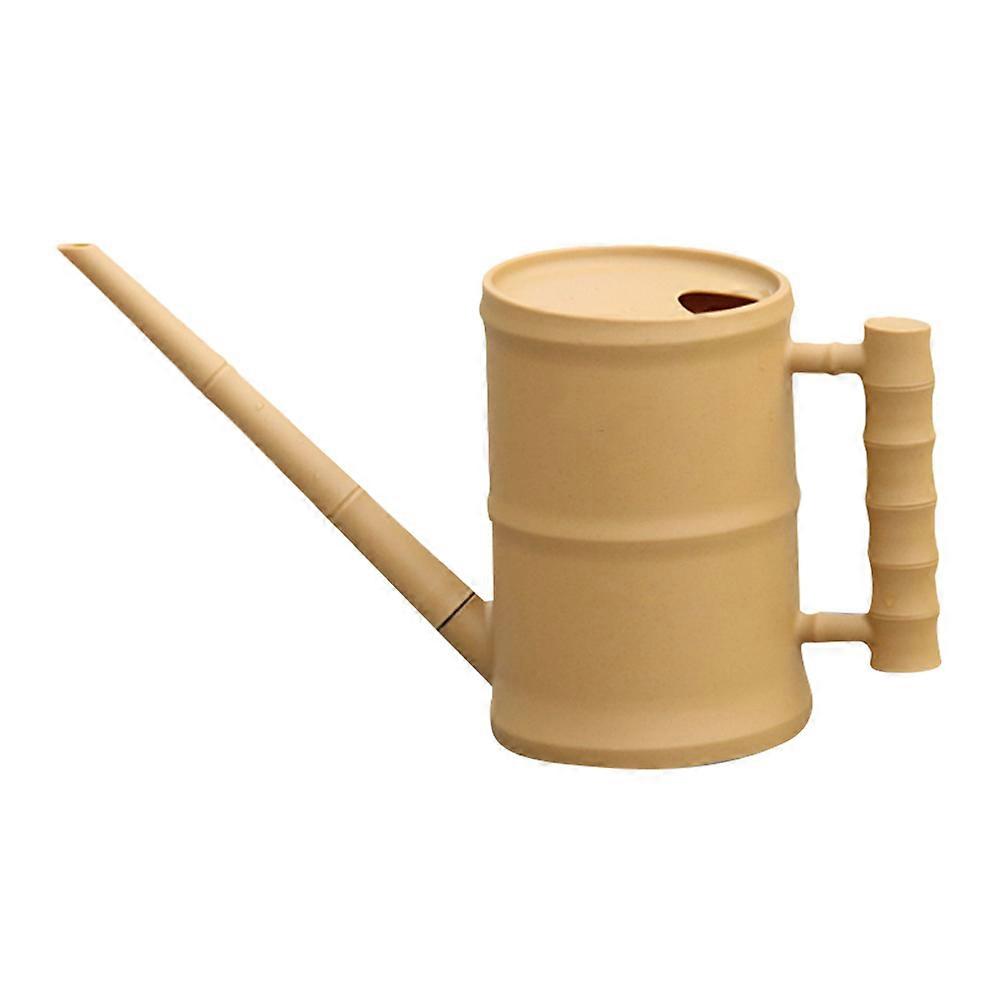 Water Pot for Indoor Plants Watering Can With Long Spout Khaki 1Pcs Cylindrical Shape Retro Design Garden Use