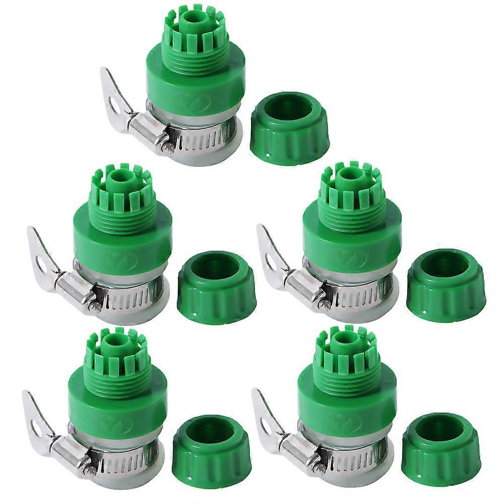 Garden Hose Coupler 5Pcs Green Plastic Quick Connector For Water Leakage Prevention In