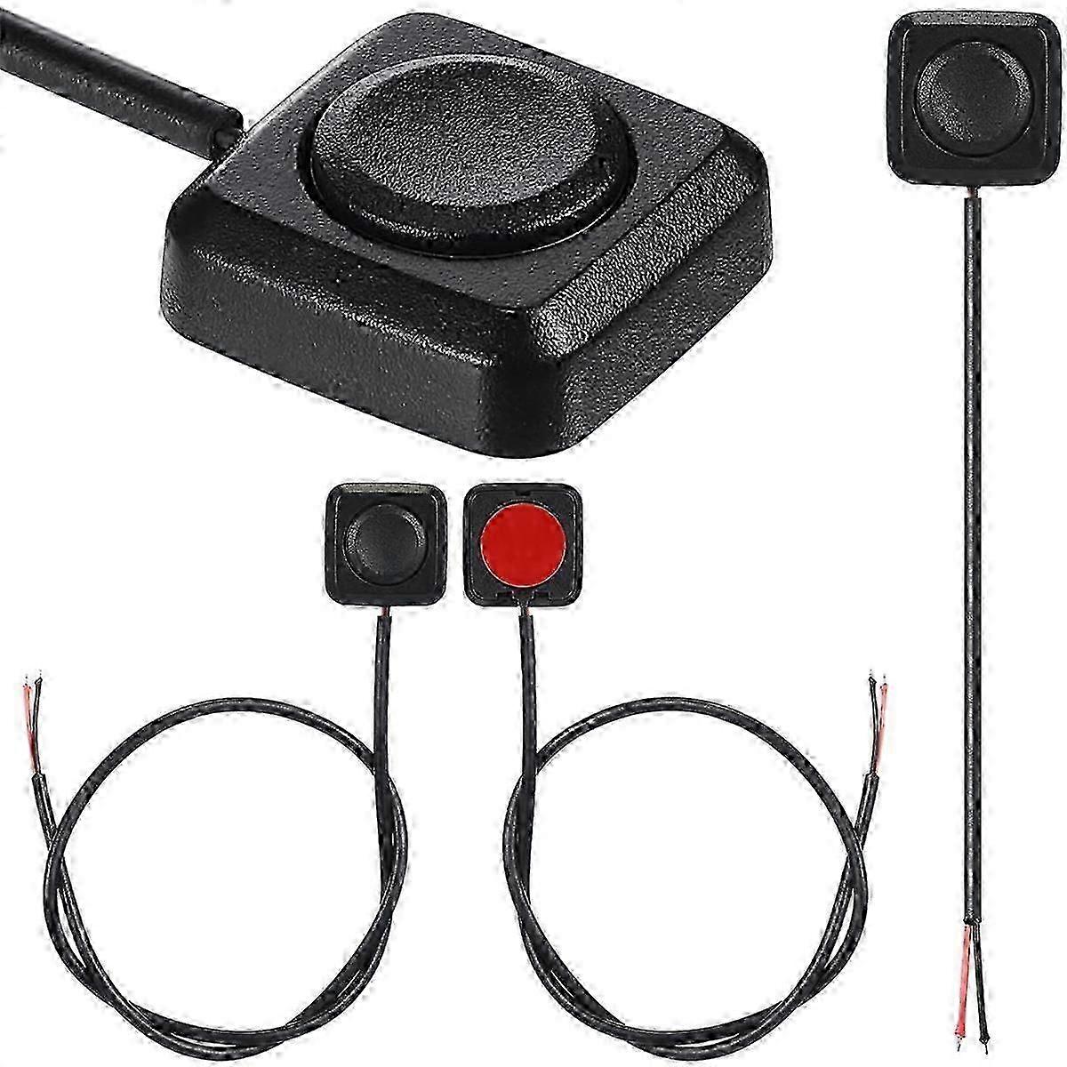 4 Pieces Momentary Switch Push Button for ON Off Control, Compatible with 12V and 24V Surface Mount Mini Switch