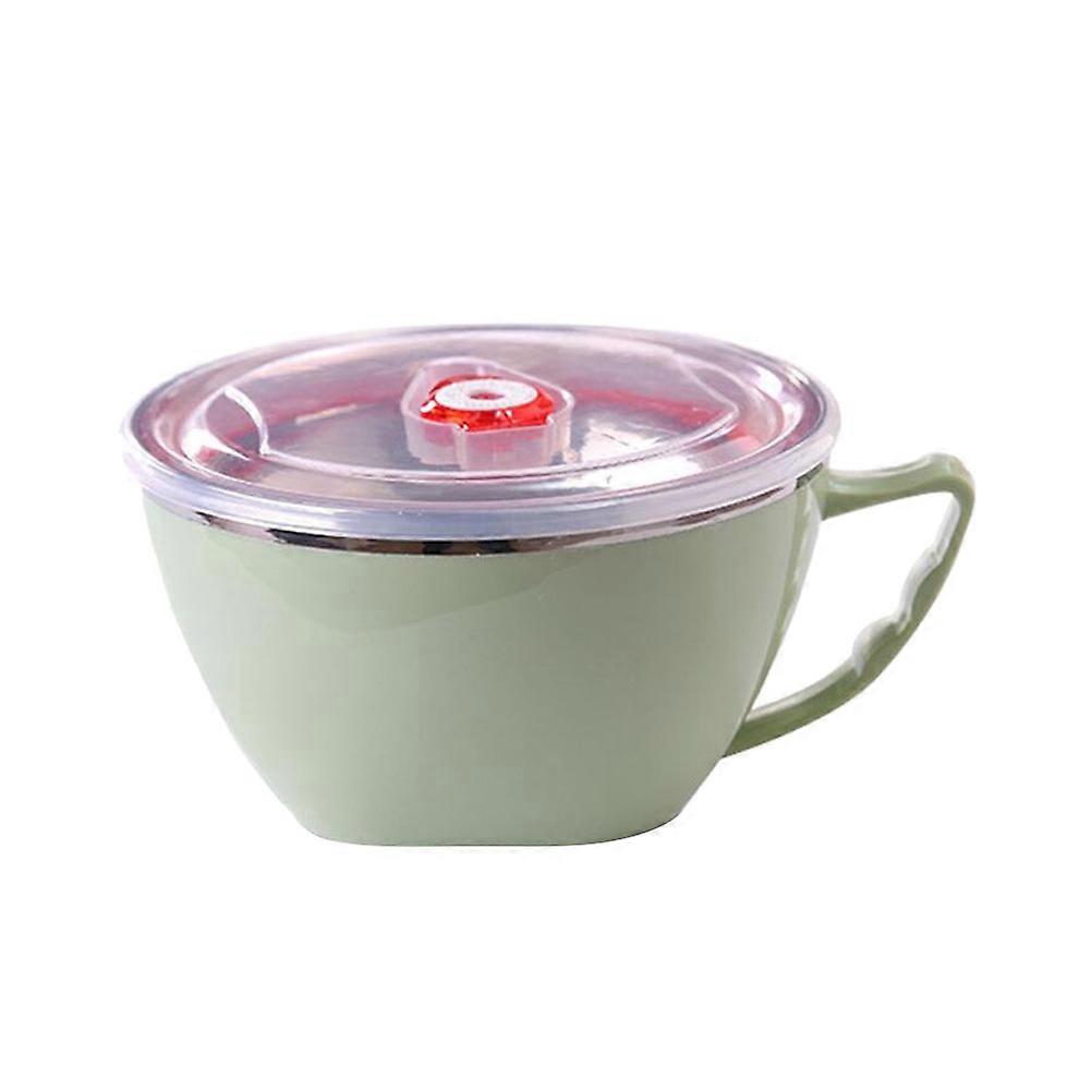Stainless Steel Snack Container with Lid for Camping 15 x 15 x 9 Cm Green Corrosion Resistant 1Pack