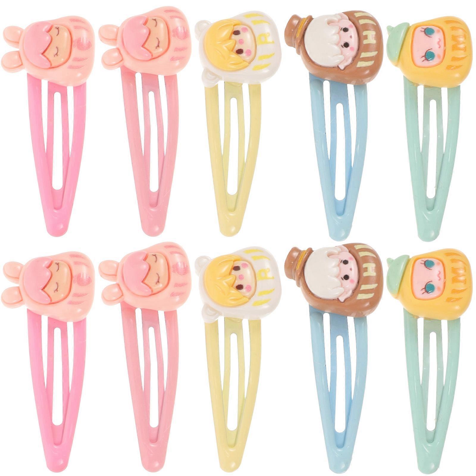 Hairpin for Kids Ice Cream Cake Shape Assorted Color 10Pcs