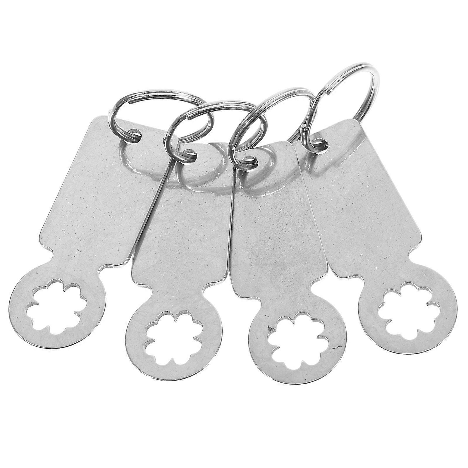 Trolley Tokens Key Ring Stainless Steel Trolley Key Ring Key Management 4Set