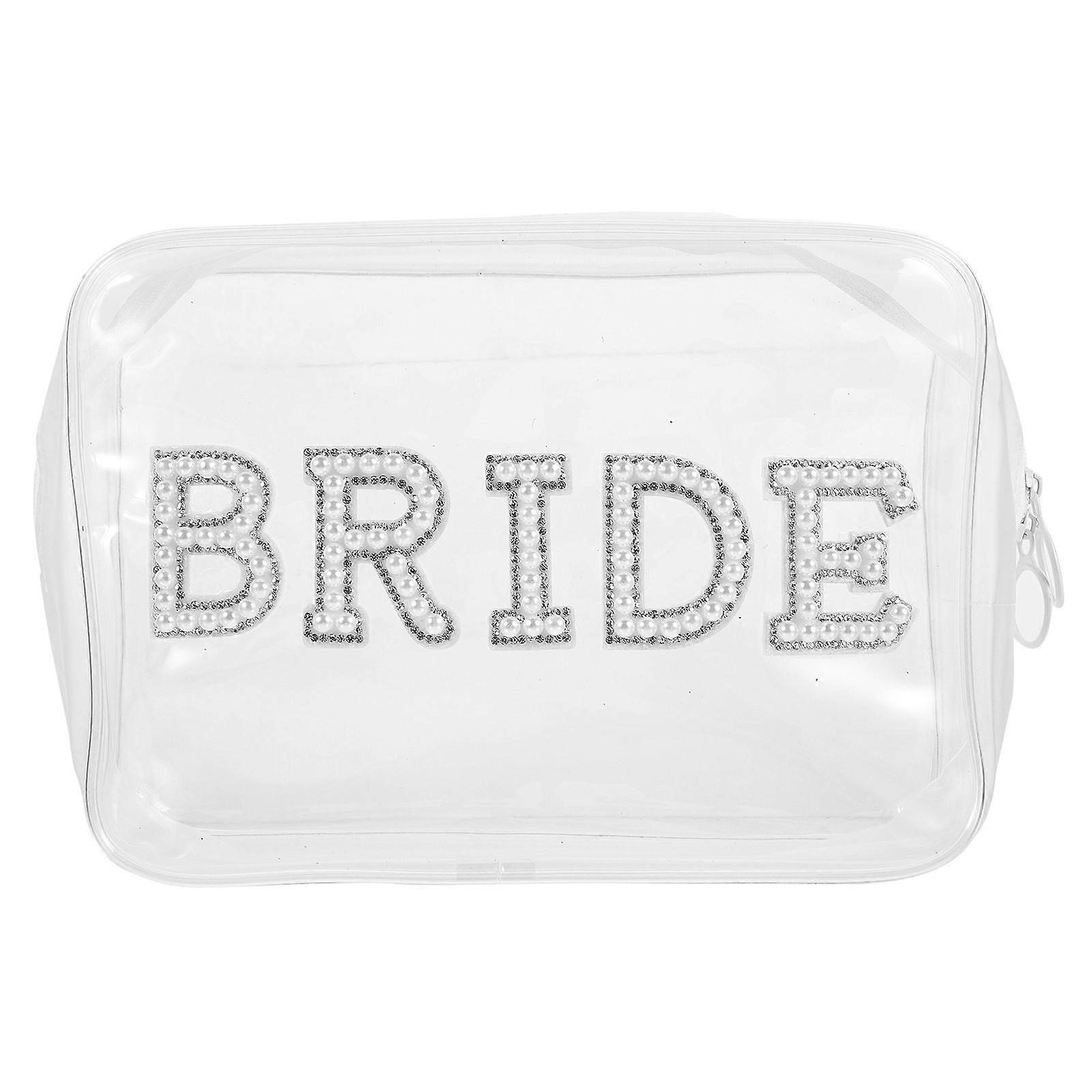 花嫁の化粧ポーチ透明化粧ポーチトラベルトイレタリーバッグクリア化粧ポーチ