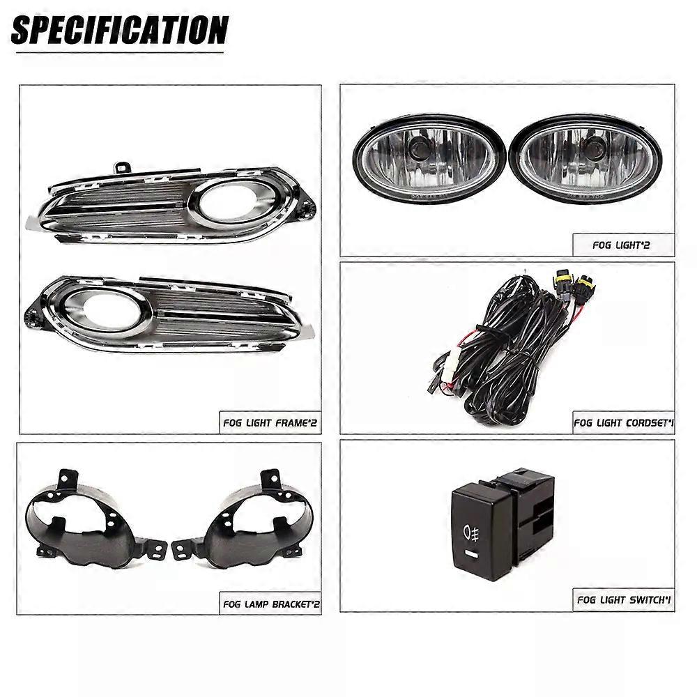 Front Bumper Fog Lamp Upgrade Kit FOR HONDA HR-V VEZEL 2015 2016 2017 2018 Version Additional Foglight Set Switch + Wiring