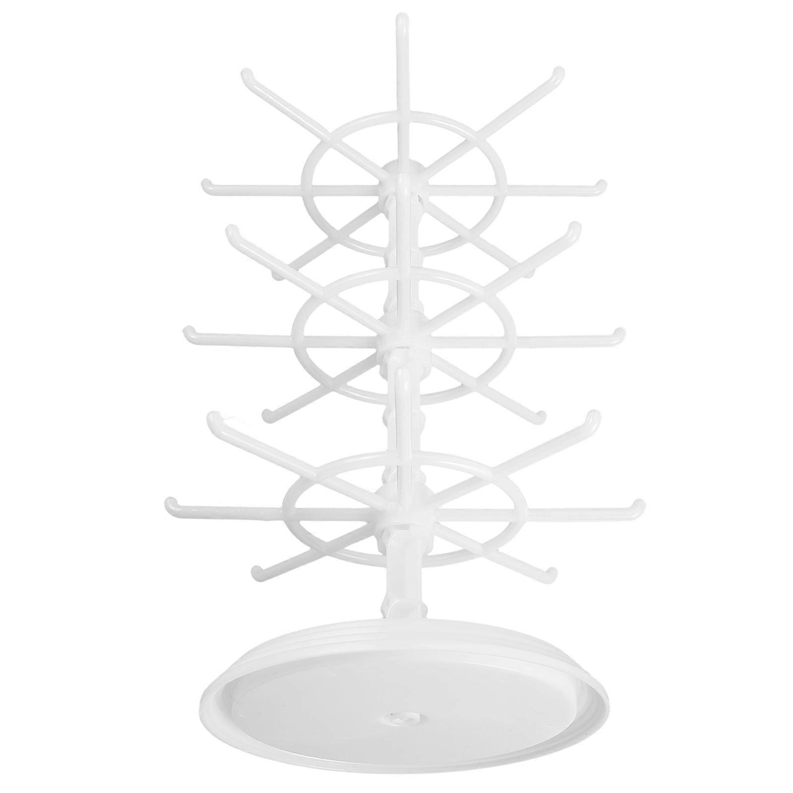 Elegant Multi Layer Rotating Jewelry Organizer Stand for Earrings, Necklaces & Bracelets – Compact Storage for Vanity & Countertop Display