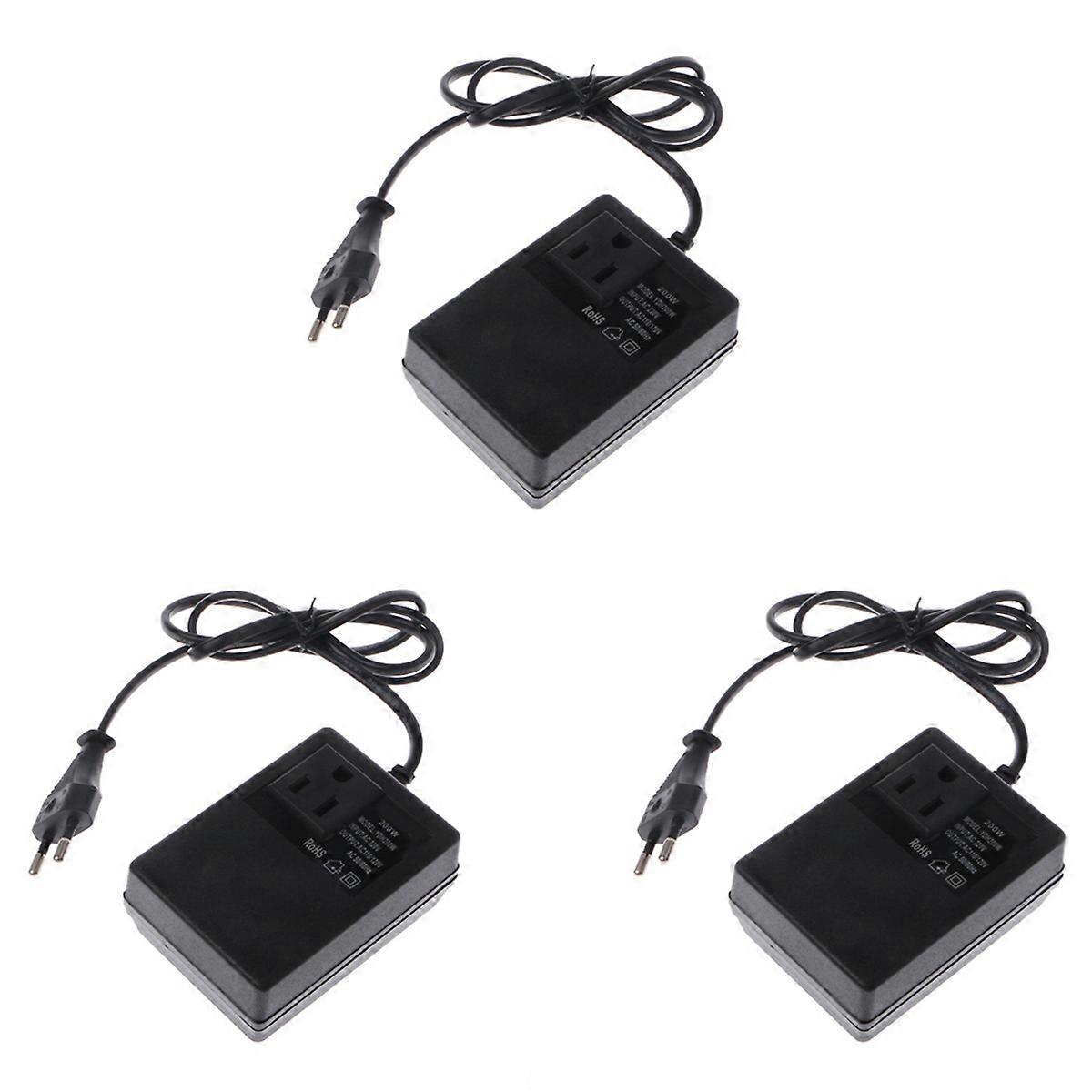 200W AC 220V to 110V Reduce Transformer Convert Power EU Plug Adapter