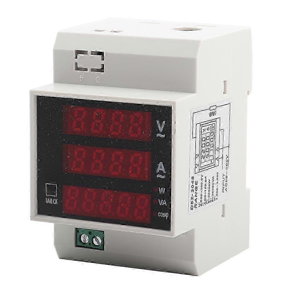 Digital Energy Meter Din Rail LED Active Power Factor MultiFunctional Power Met