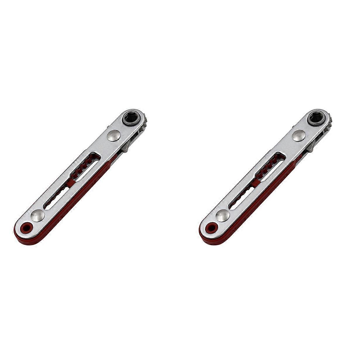 Mini Ratchet Wrench 1/4 Inch Drive Socket Hex Screwdriver Bit Dual Head Ratchet Wrench Tool with Two