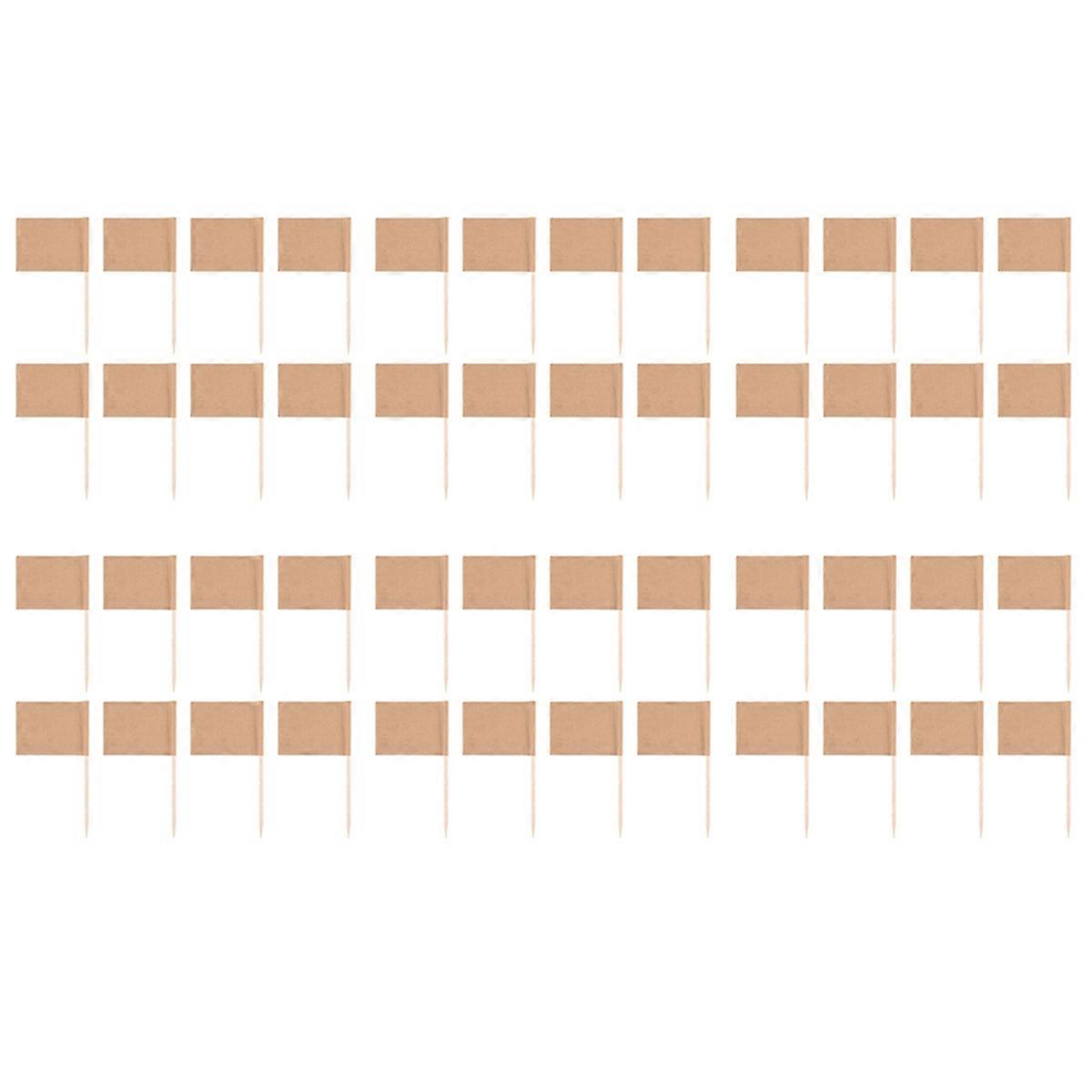 1200 Pack Blank Toothpick Flags Kraft Paper Flag Picks Cheese Markers for Cupcake, Food, Fruit, Part