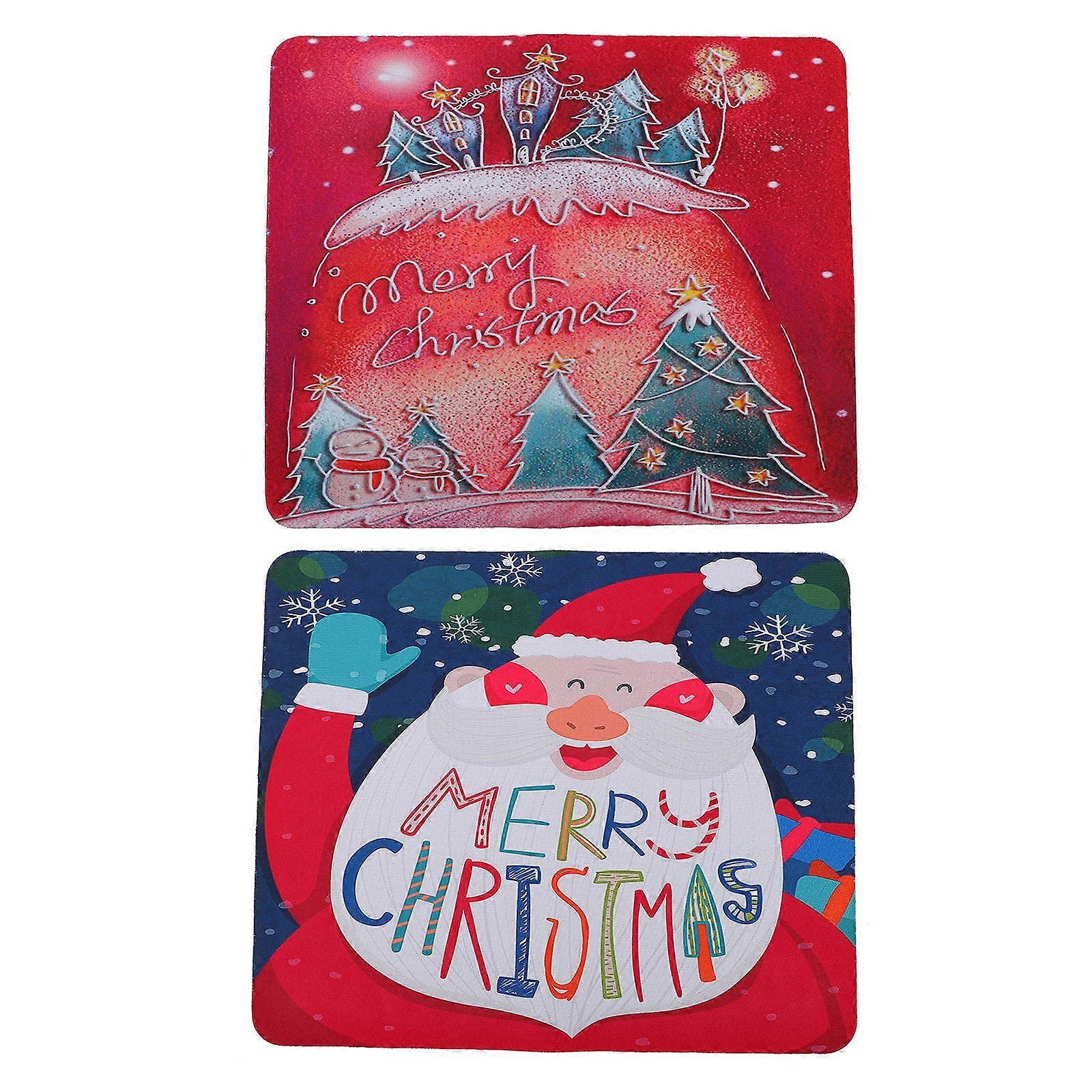 Practical Rubber Mouse Mats Rectangular Home Use 30x25cm Fashion 2Pcs