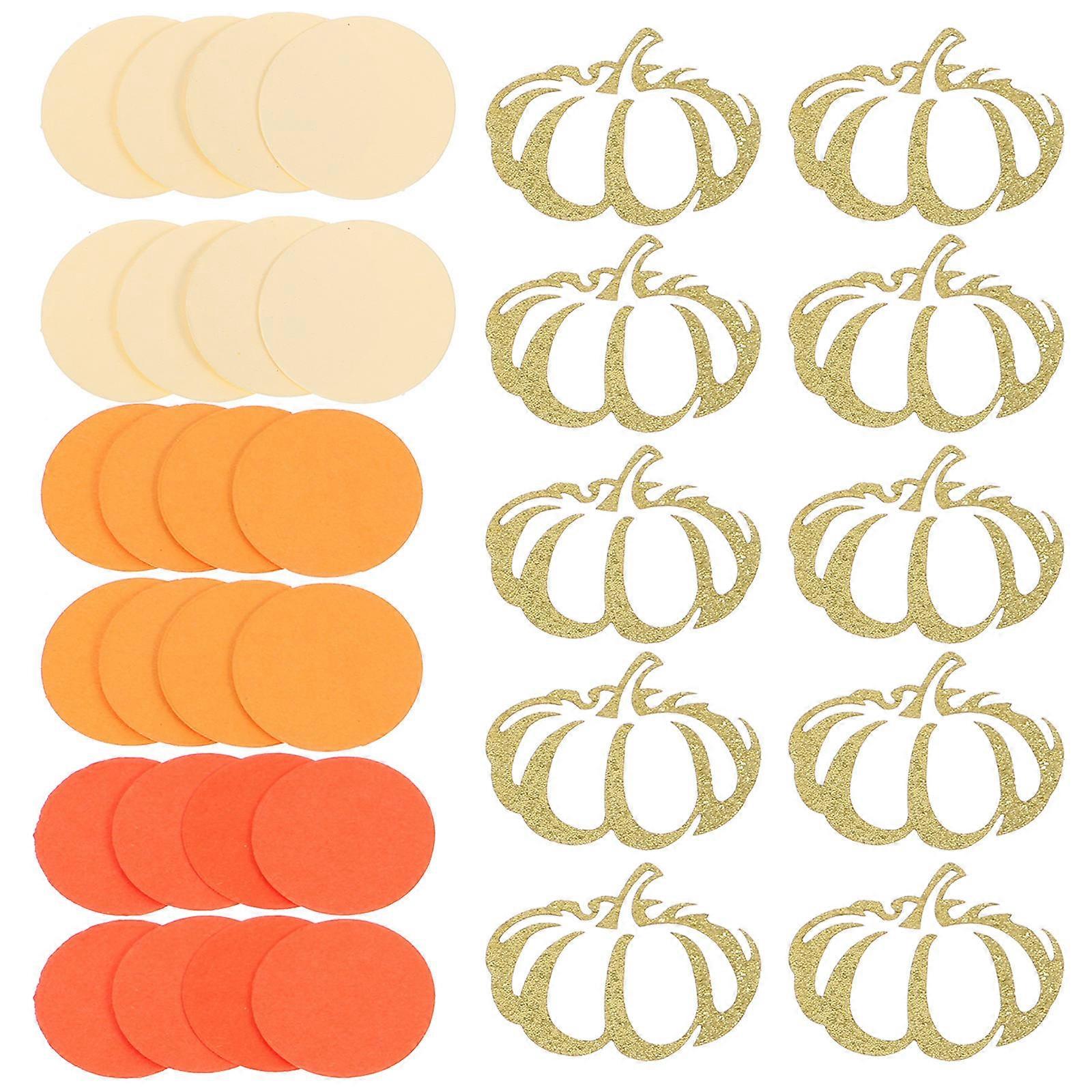 Pumpkin Paper Confetti for Thanksgiving Party Decorations – Lightweight & Versatile Table Scatter for Festive Atmosphere and Creative Uses