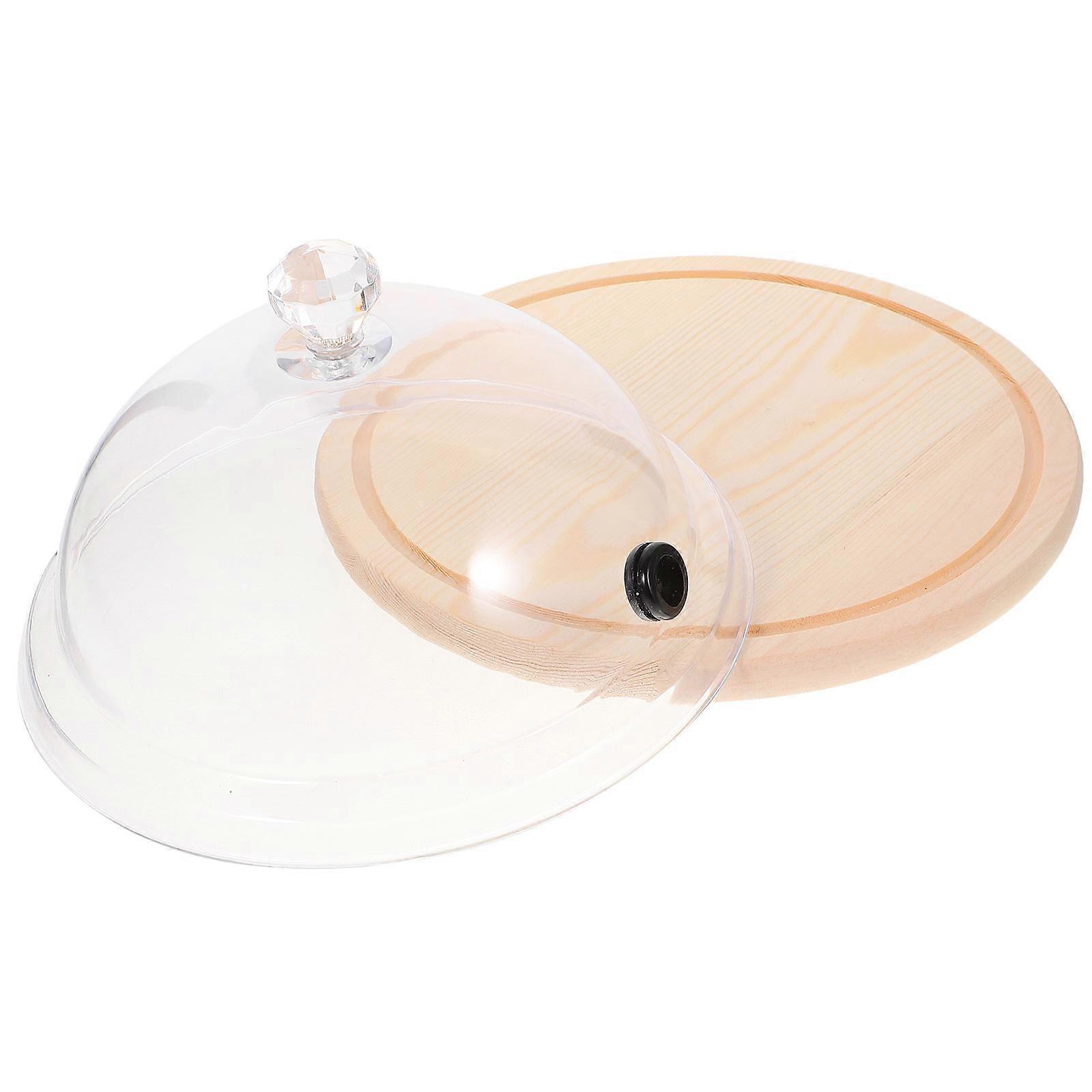 Clear Reusable Smoking Dome Cover with Base for Cake Display Meats Desserts Home Professional Use