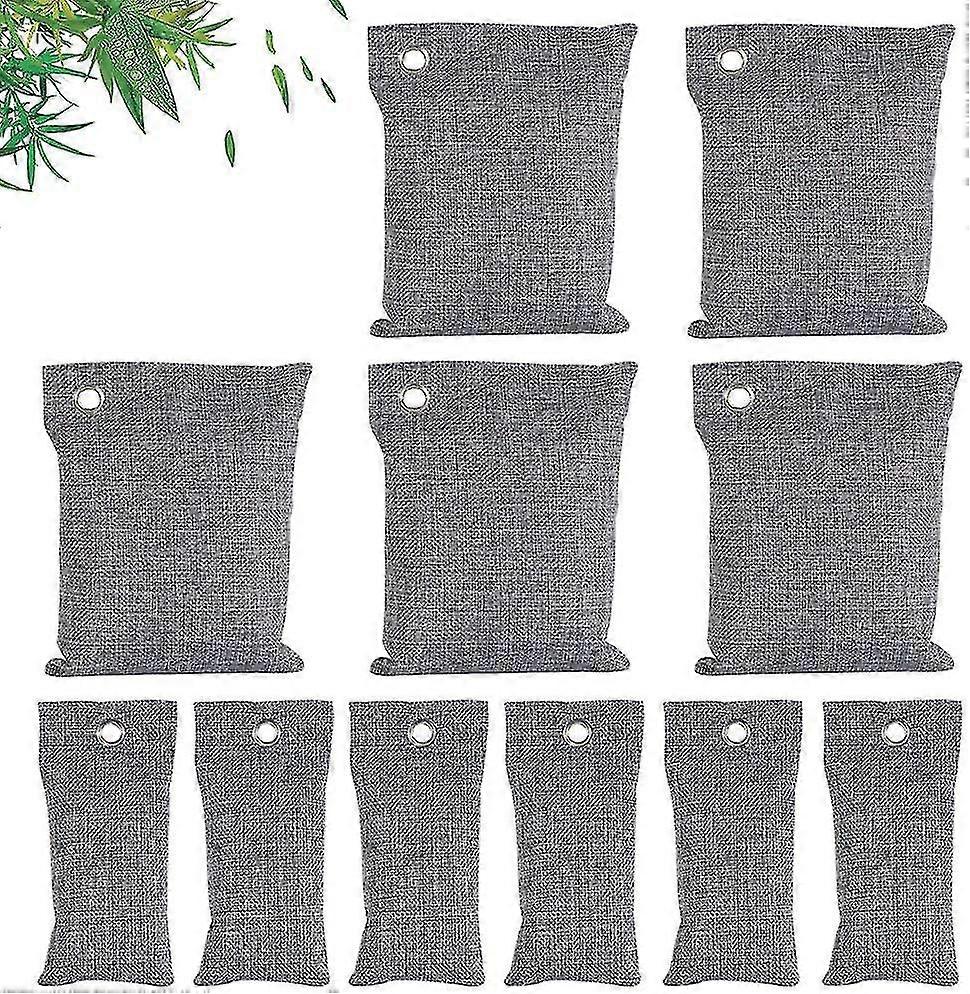 Bamboo Charcoal Air Purifying Bags for Odor and Moisture Absorption, Natural Freshener for Cars, Shoe Deodorizer, Suitable for Various Uses