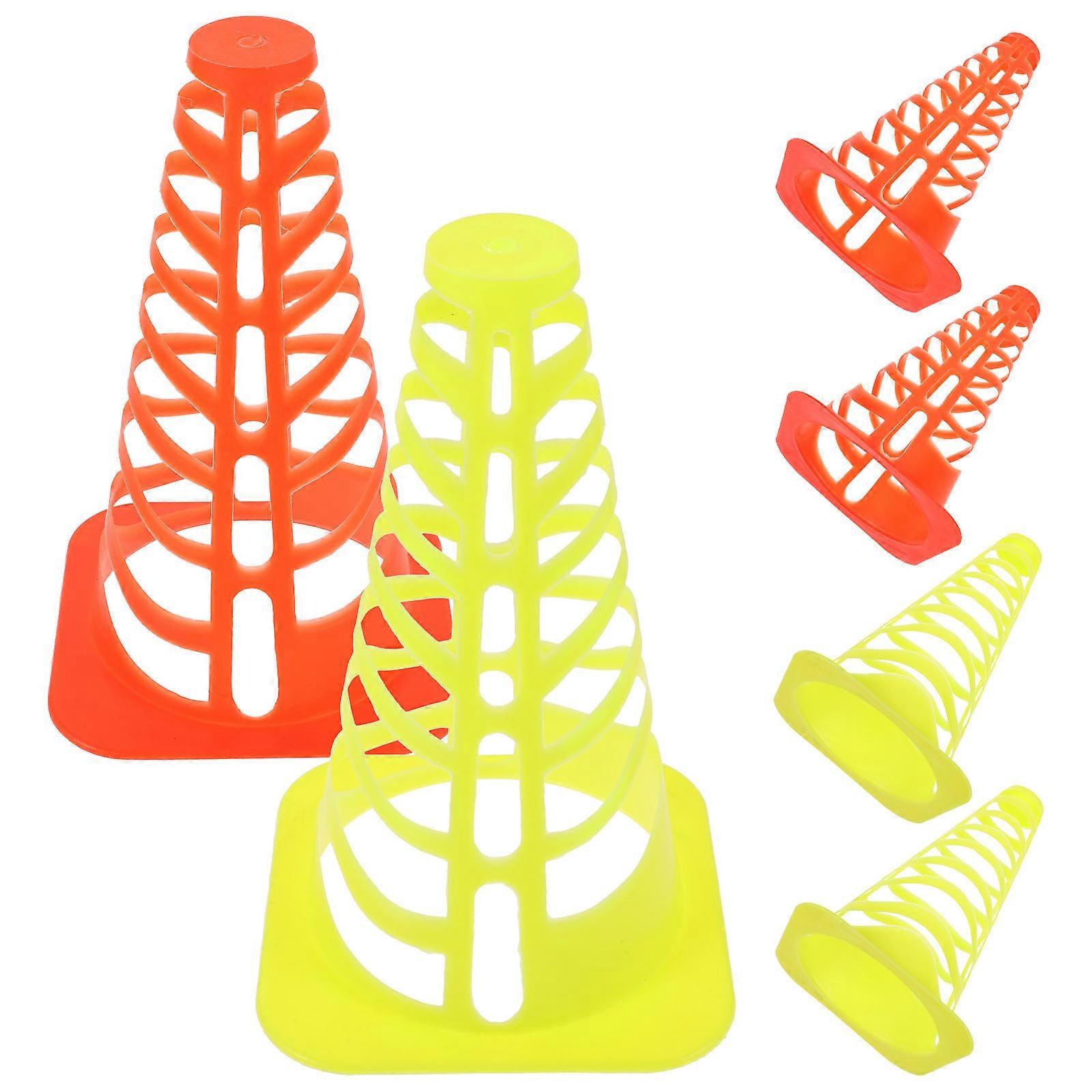 Soccer Cones For Training Universal Skating Marker Plastic 9.2X5.6X5.6in 6Pcs