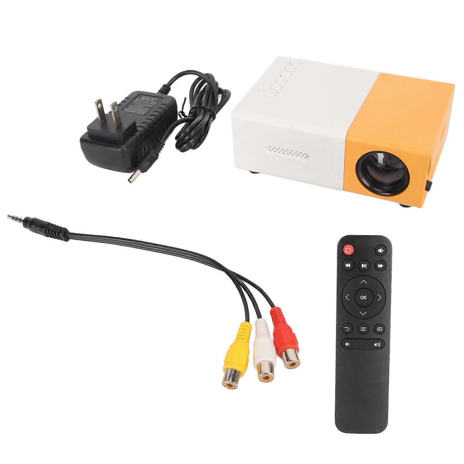 Mini Projector LCD 1080P Portable Projector with AV VGA USB Remote Control for Family