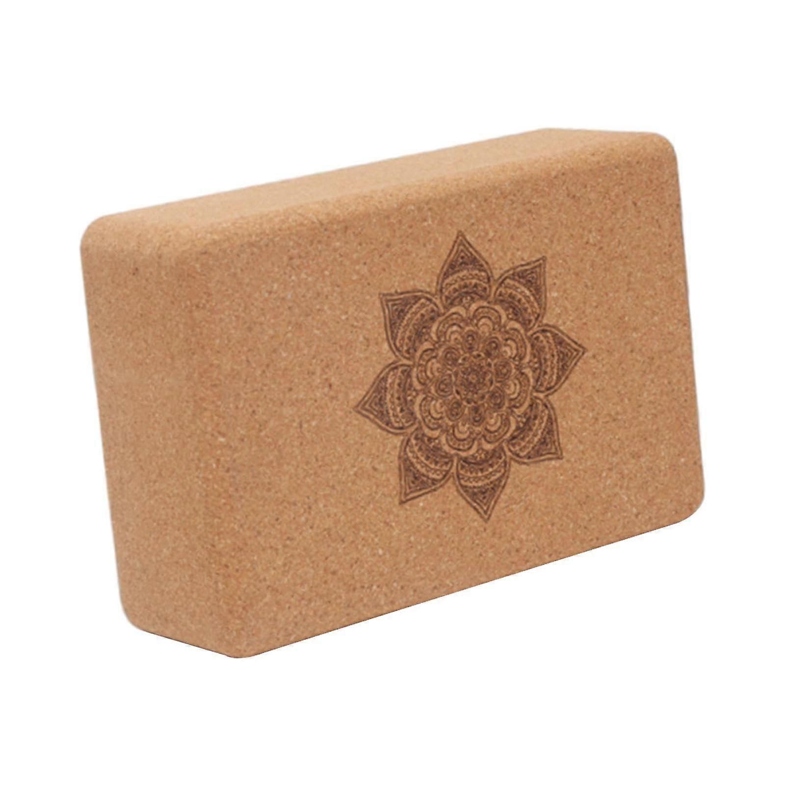 Cork Yoga Block 22.5 cm x 15 cm x 7.5 cm, Natural Cork Material, Soft Yoga Block For Stretching, Bodybuilding And Workouts