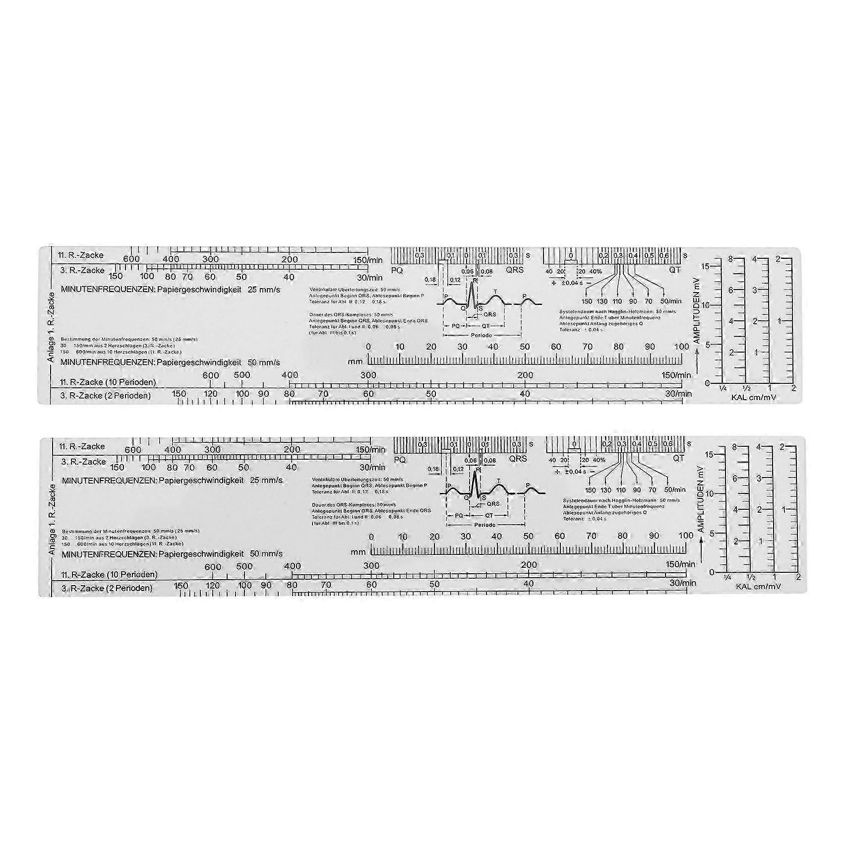 Pocketcard EKG Ruler in English