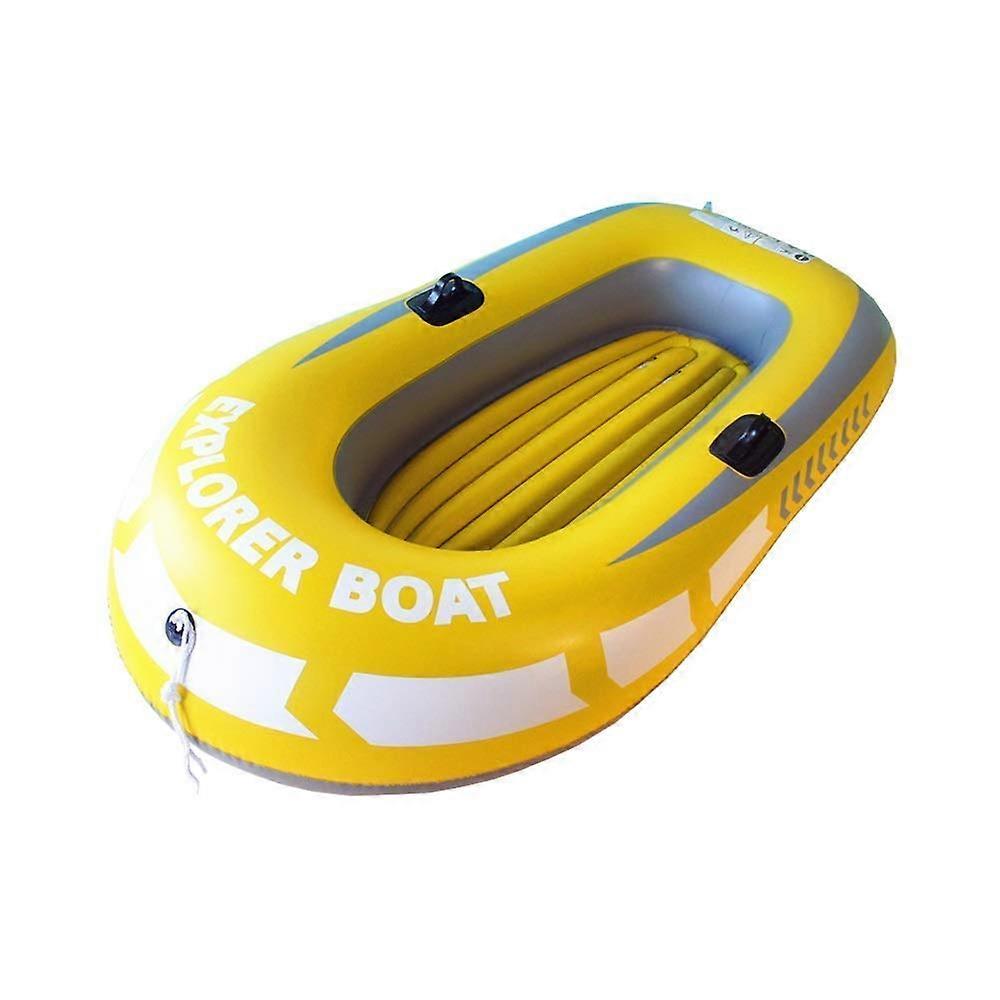 Inflatable Kayak 12 Person 110kg Load Capacity Yellow Dinghy with Hand Pump 188x114cm Kayak