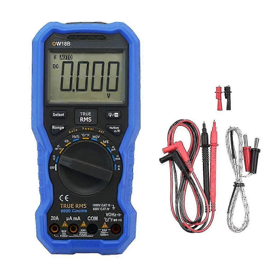 Ow18b Smart Digital Multimeter 20a 3 5/ 6 Digit Auto Range Bluetooth Version Data Multimeter Thermometer--