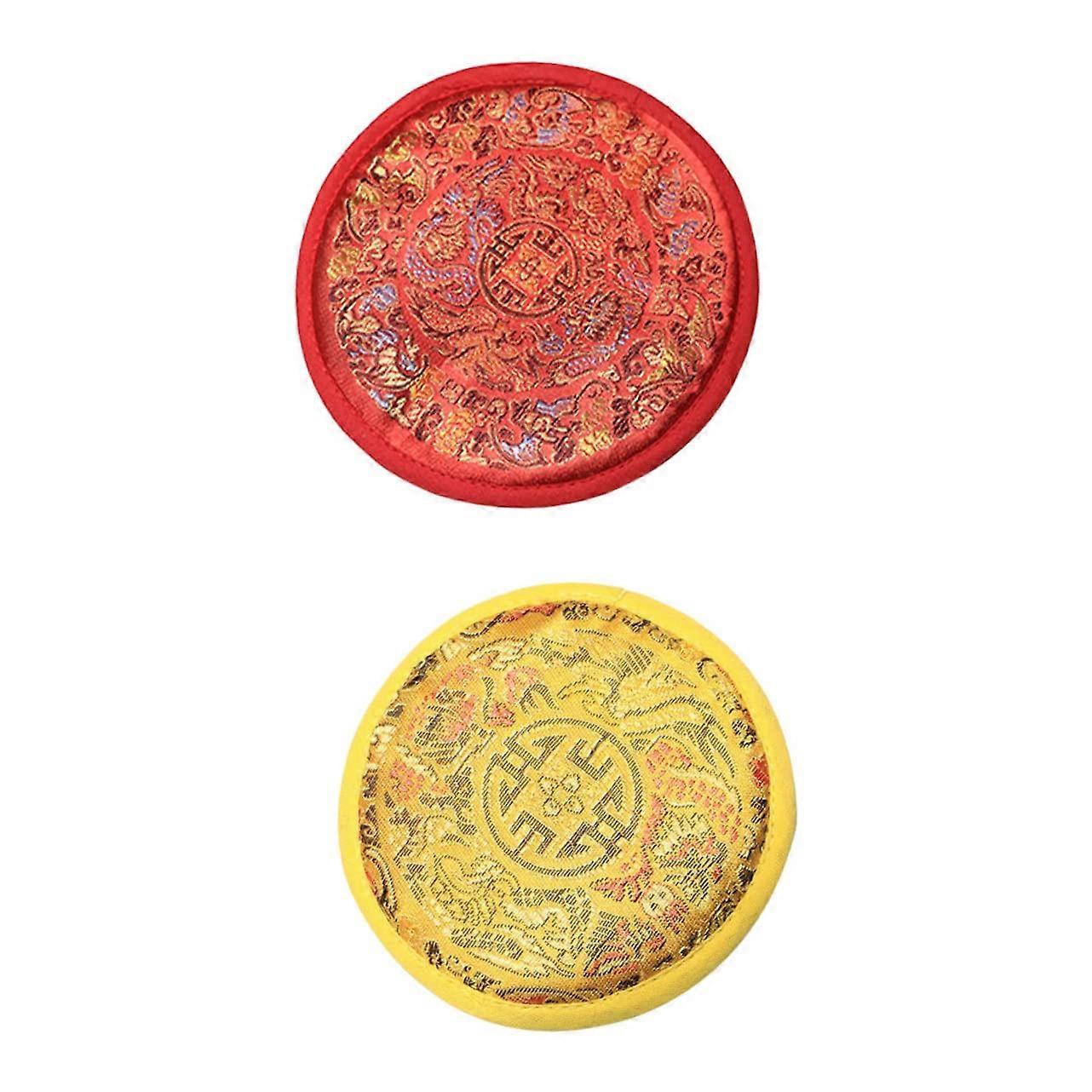 Tibetan Singing Bowl Cushion - 2-Piece Set - High-Quality Pad for Meditation, Durable, Compatible with Singing Bowls