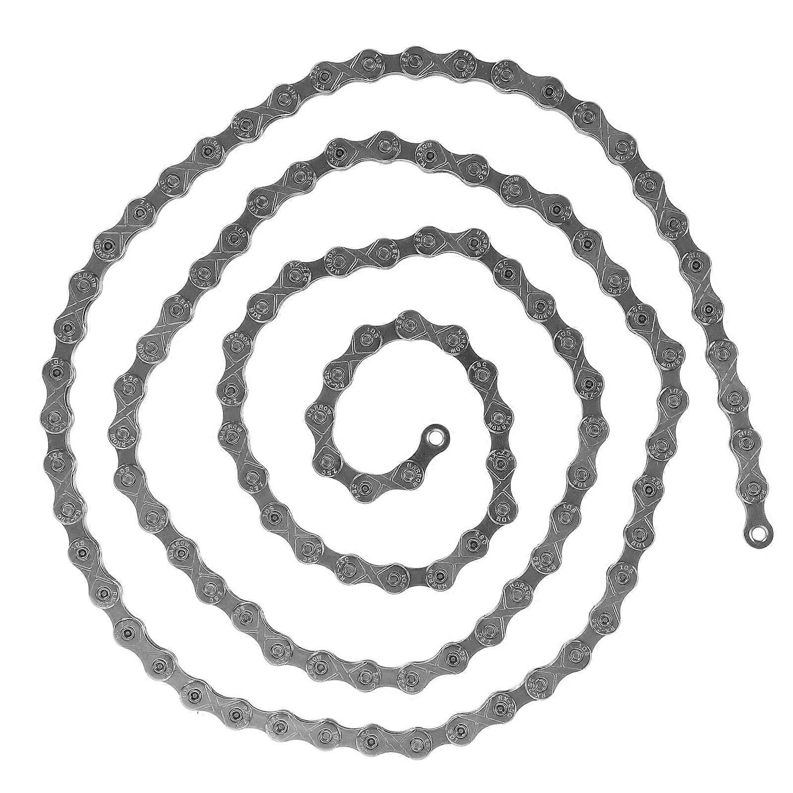 Road Bike Accessories Speed Change Chain Easy Installation Durable Silver 73.00X0.50X0.50CM 1Pcs