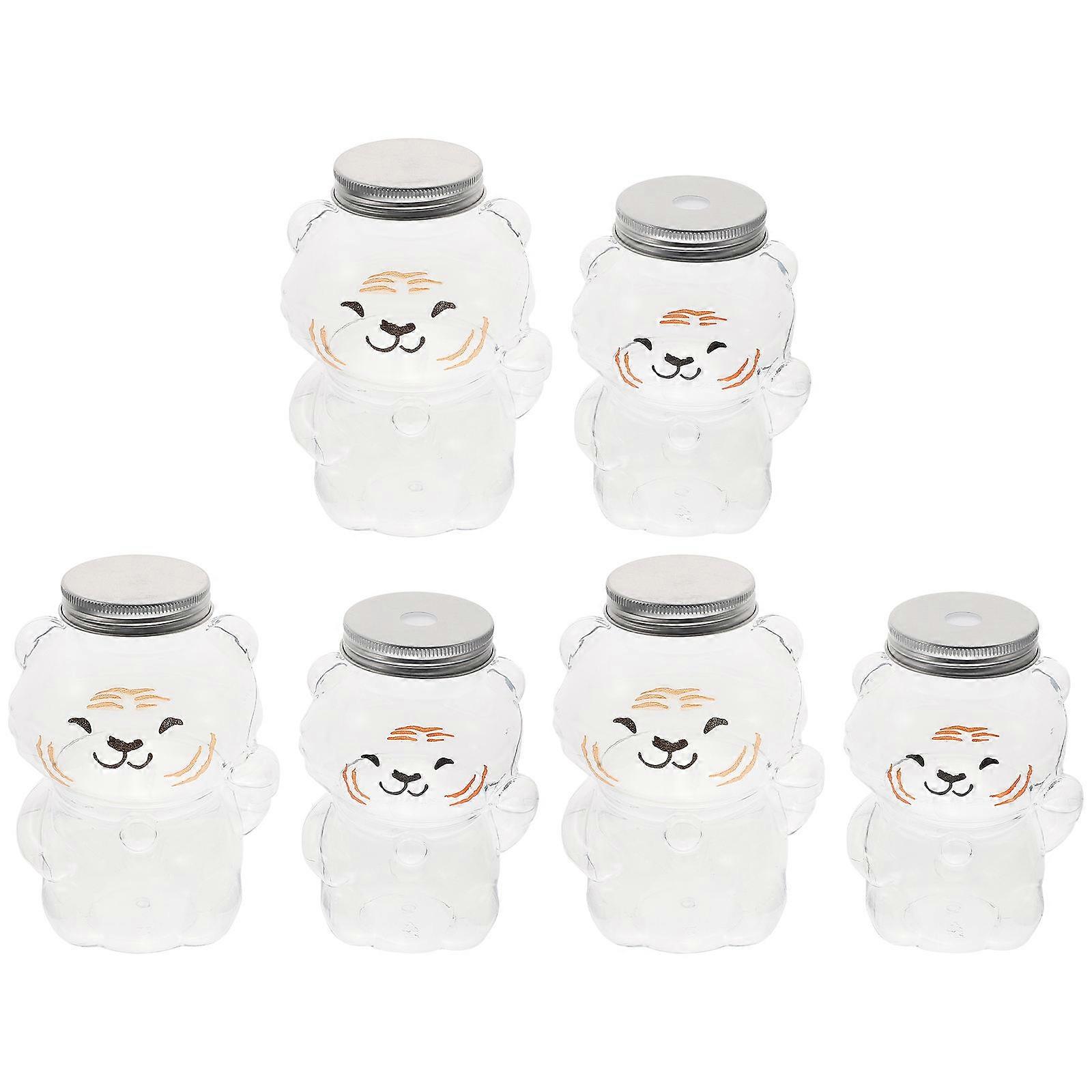 Juice Bottles Empty Reusable Bottles For Drinks Children Suitable for Beverages ABS 6Pcs