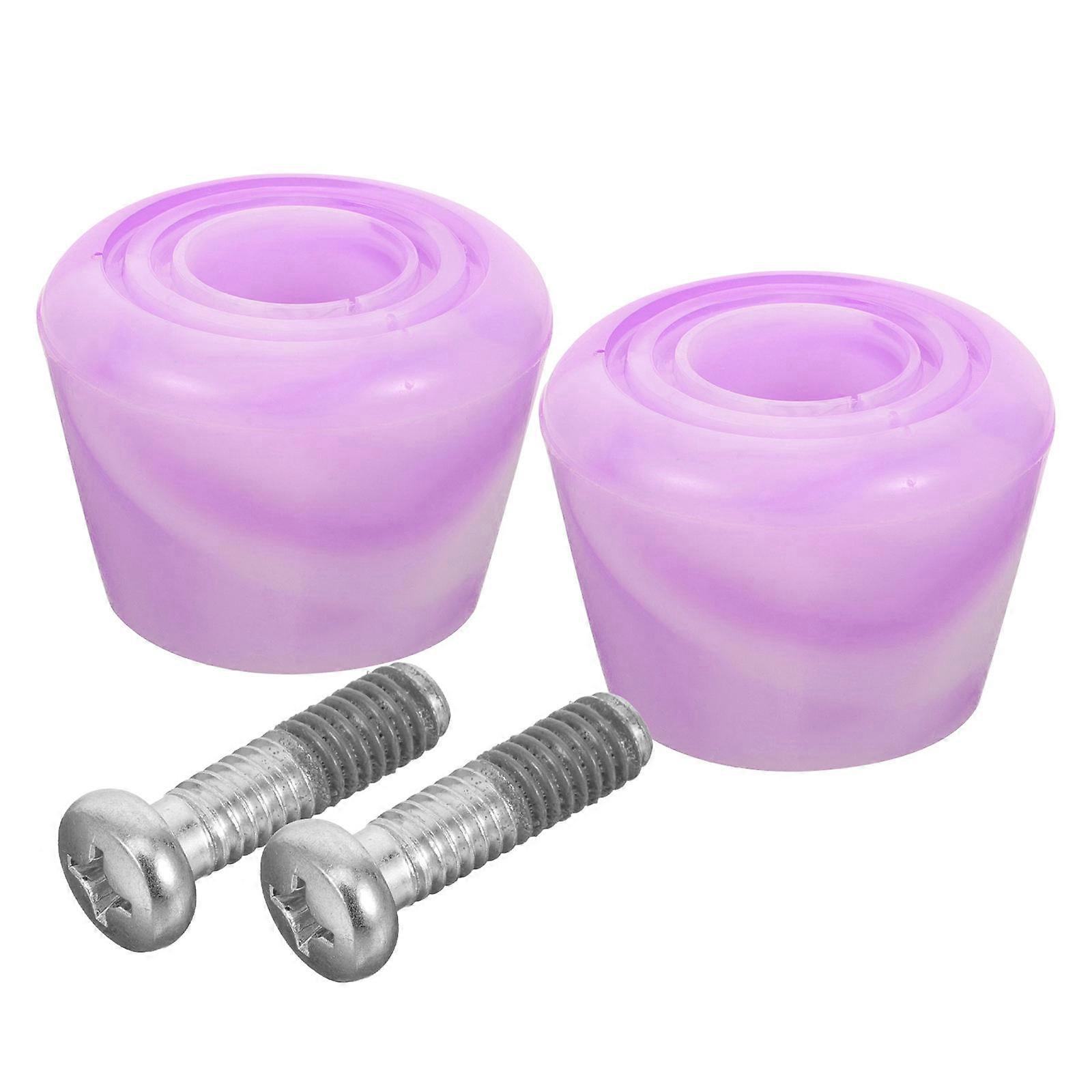 Professional Roller Skate Brakes Replacements Roller Skating Accessories Stable Stop Purple and White .5x4.5cm 1 Set