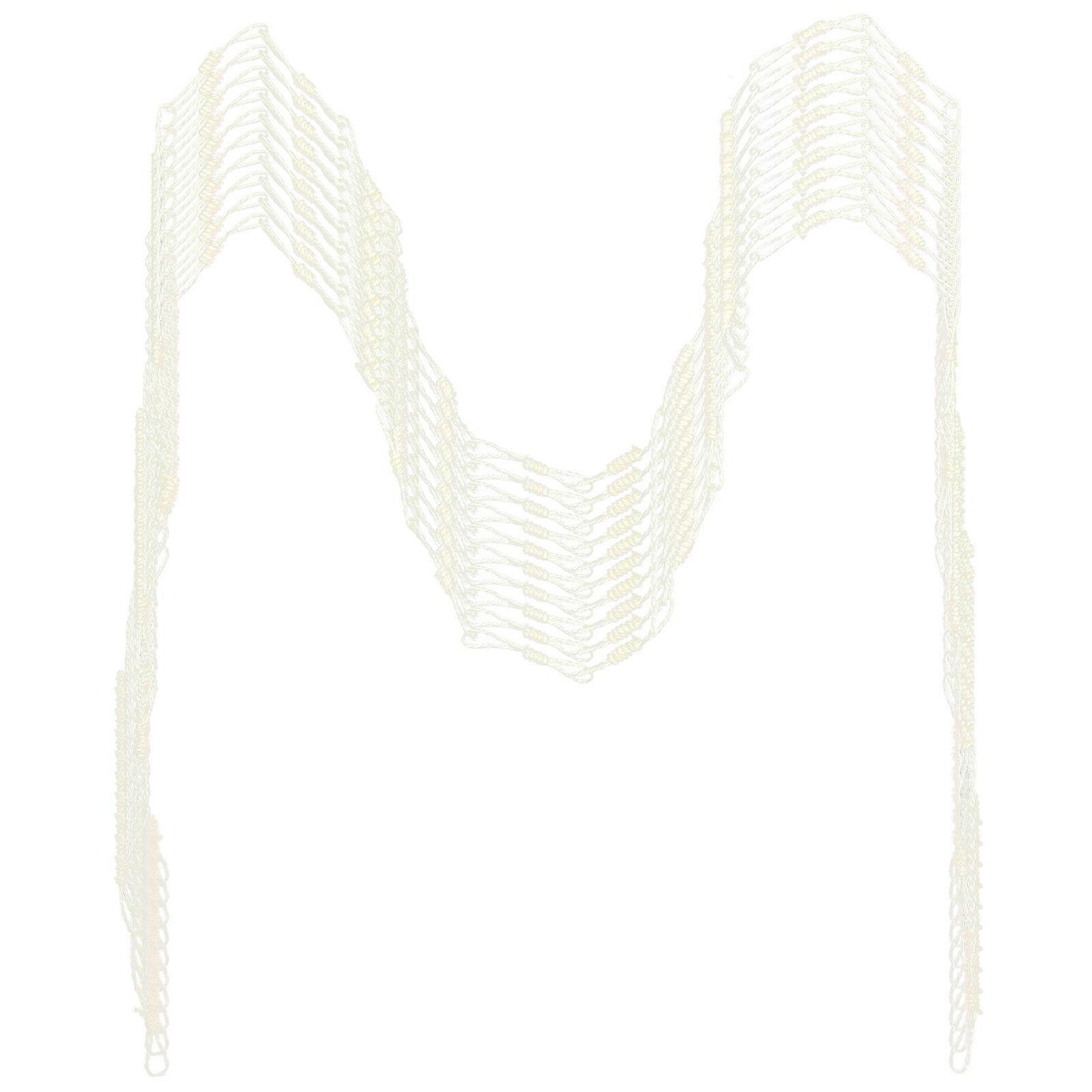 Privacy Protection Handmade Woven Rope Curtain For Photo Background Wall Beige 200X1X1CM 10Pcs