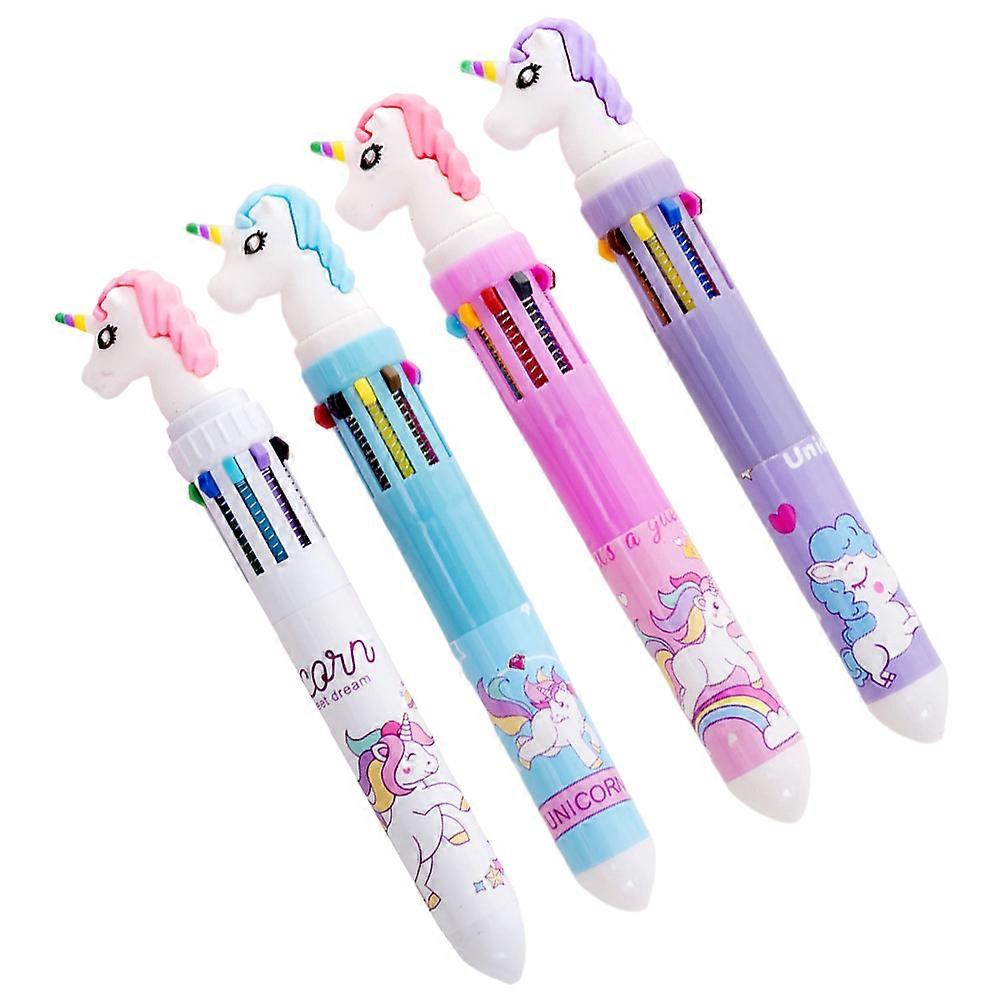 Multicolor Ballpoint Pen for Writing Use with 4Pcs Assorted Color Design