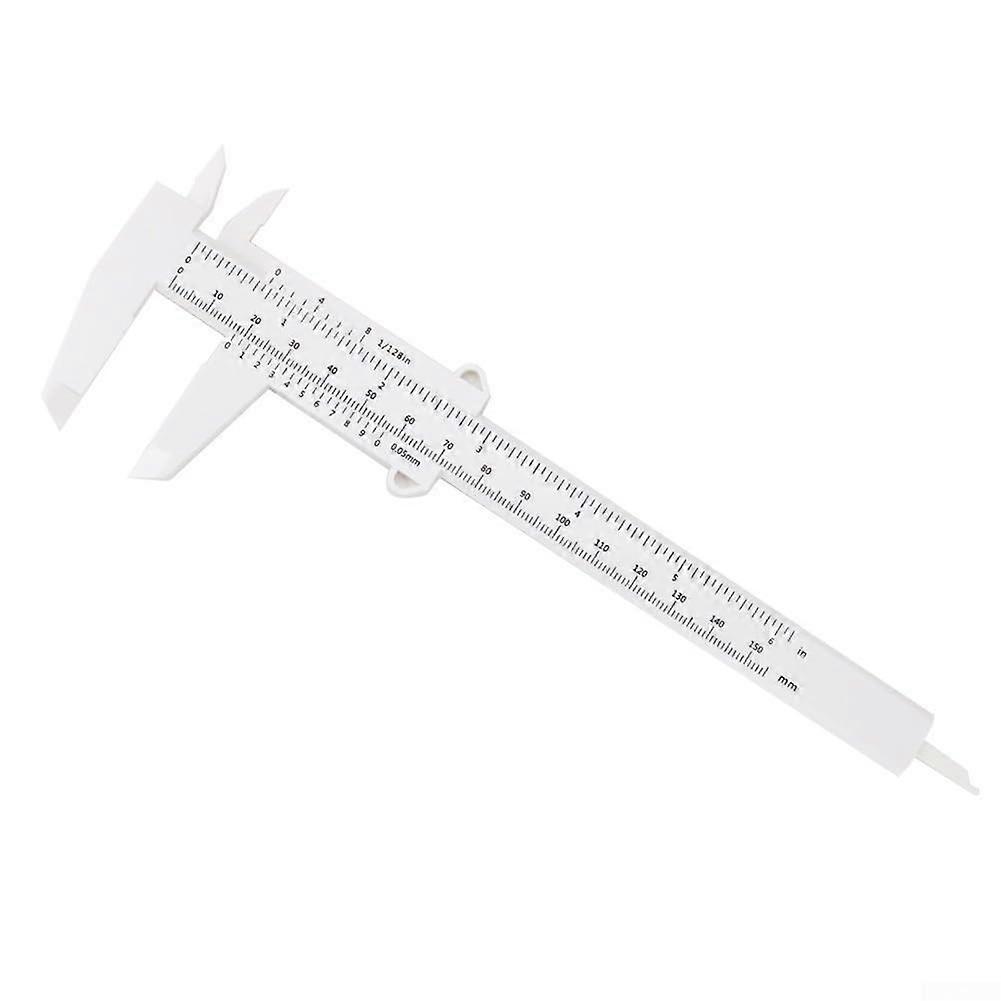 Plastic Vernier Calipers 2-Piece White Set For Home And Industrial Use
