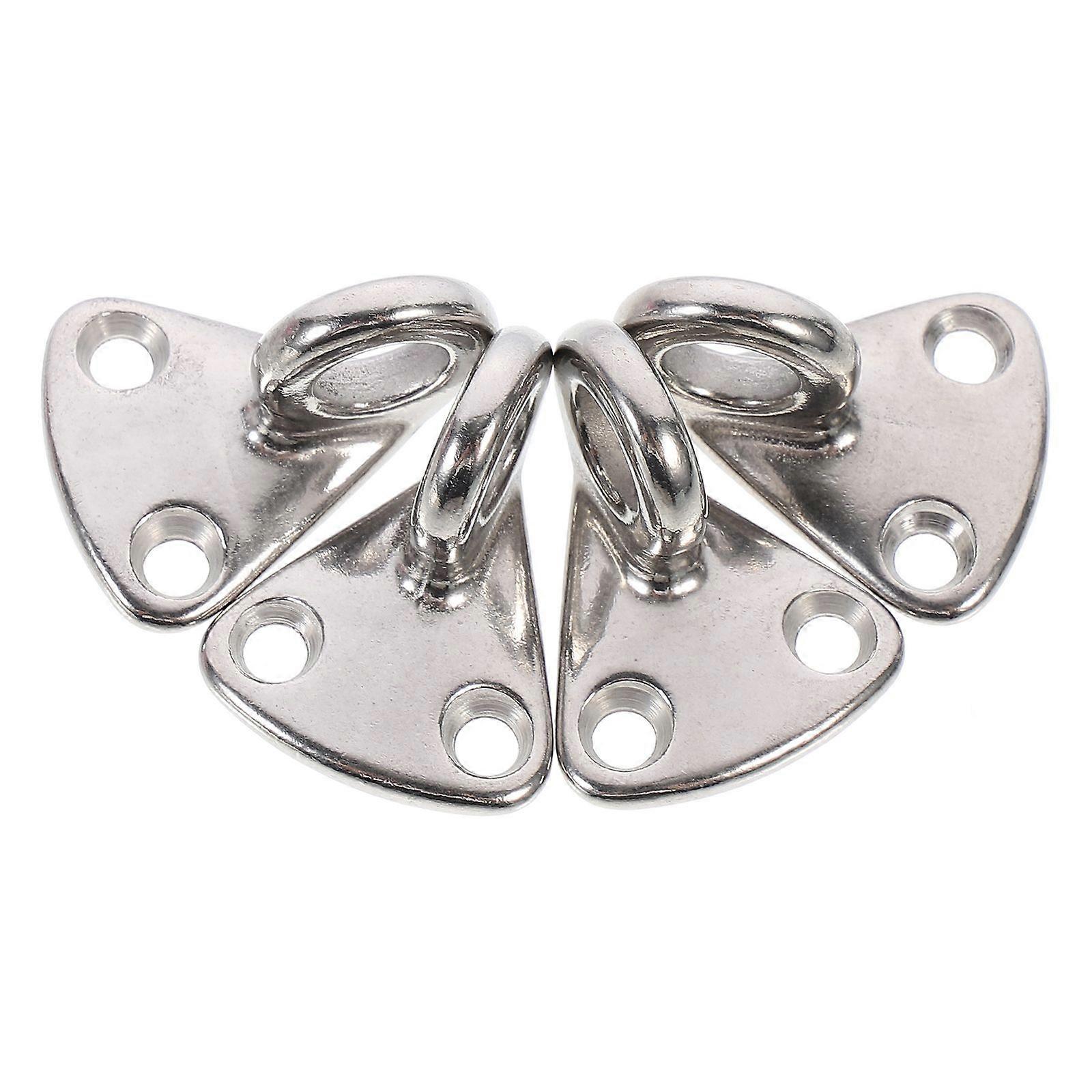 4pcs Practical Stainless Steel Ring Hooks Circle Hooks for Yacht