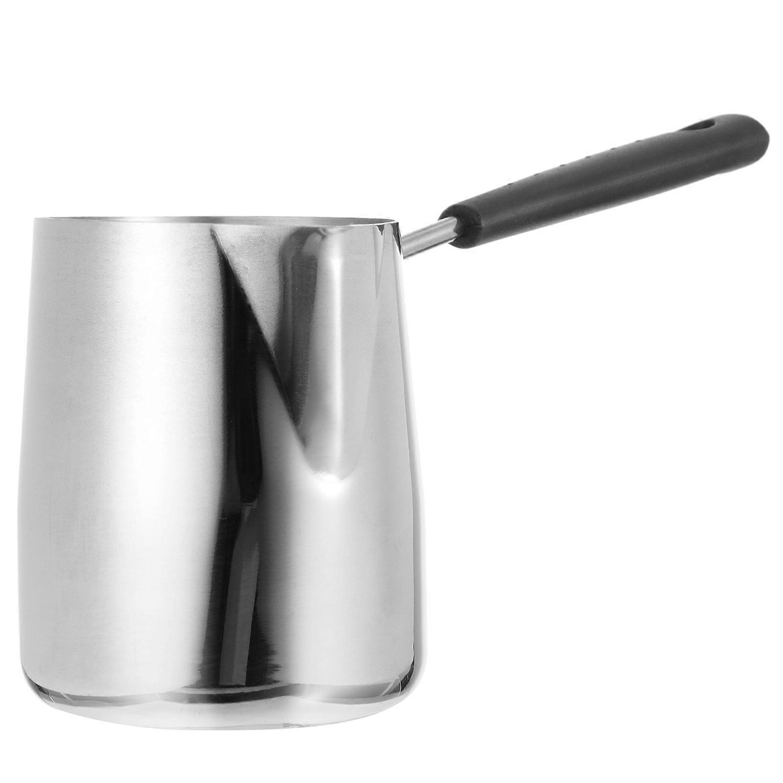 20 Oz Milk Frothing Pitcher, Stainless Steel Espresso Steaming Pitcher, Chocolate Melt Pull Flower Cup, 600ml Espresso Cappuccino Latte Pot, Coffee