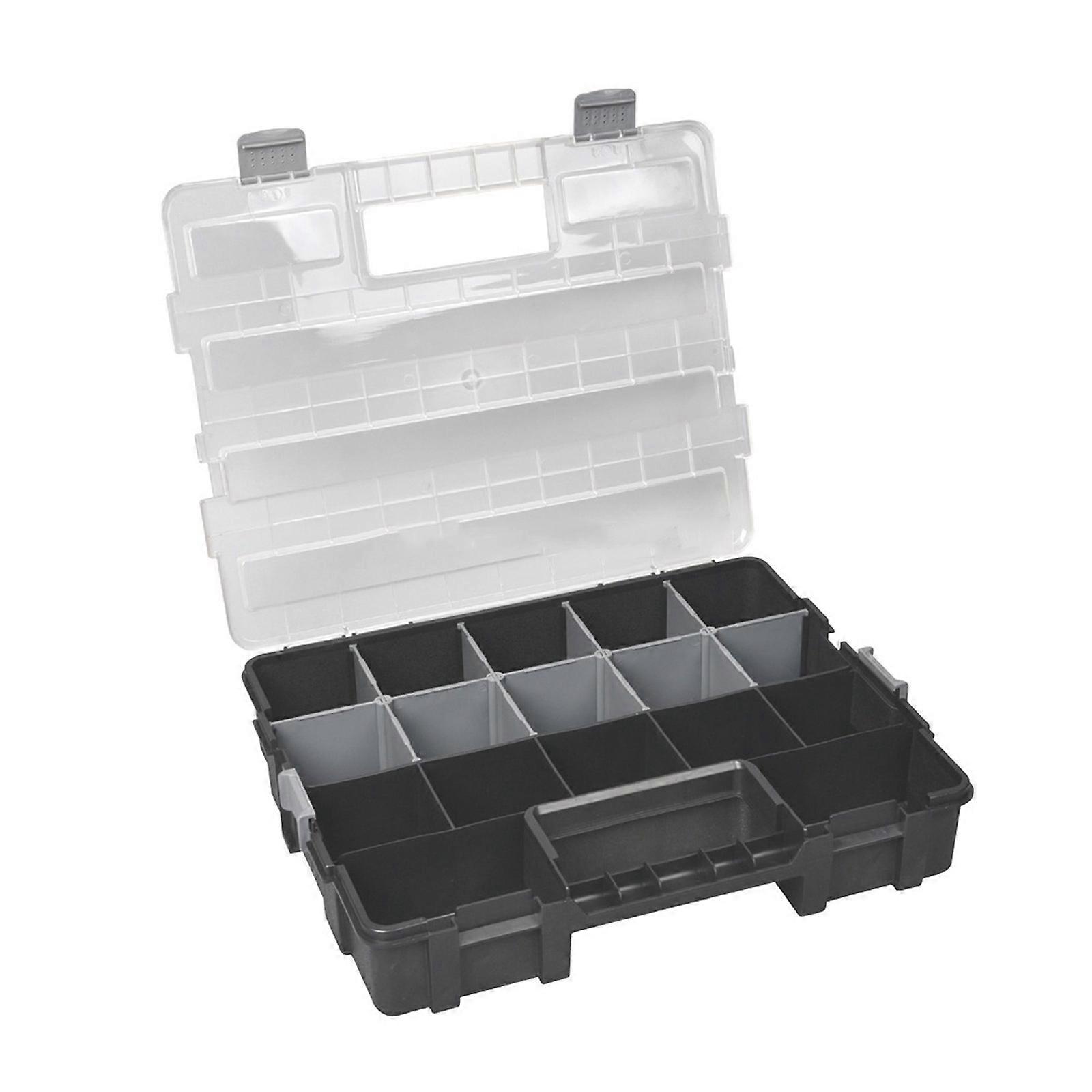 Tool Box Organizer Interlocking Black Small Part Organizer for Fastener Part Craft with Removable Divider Accessories Multicolor