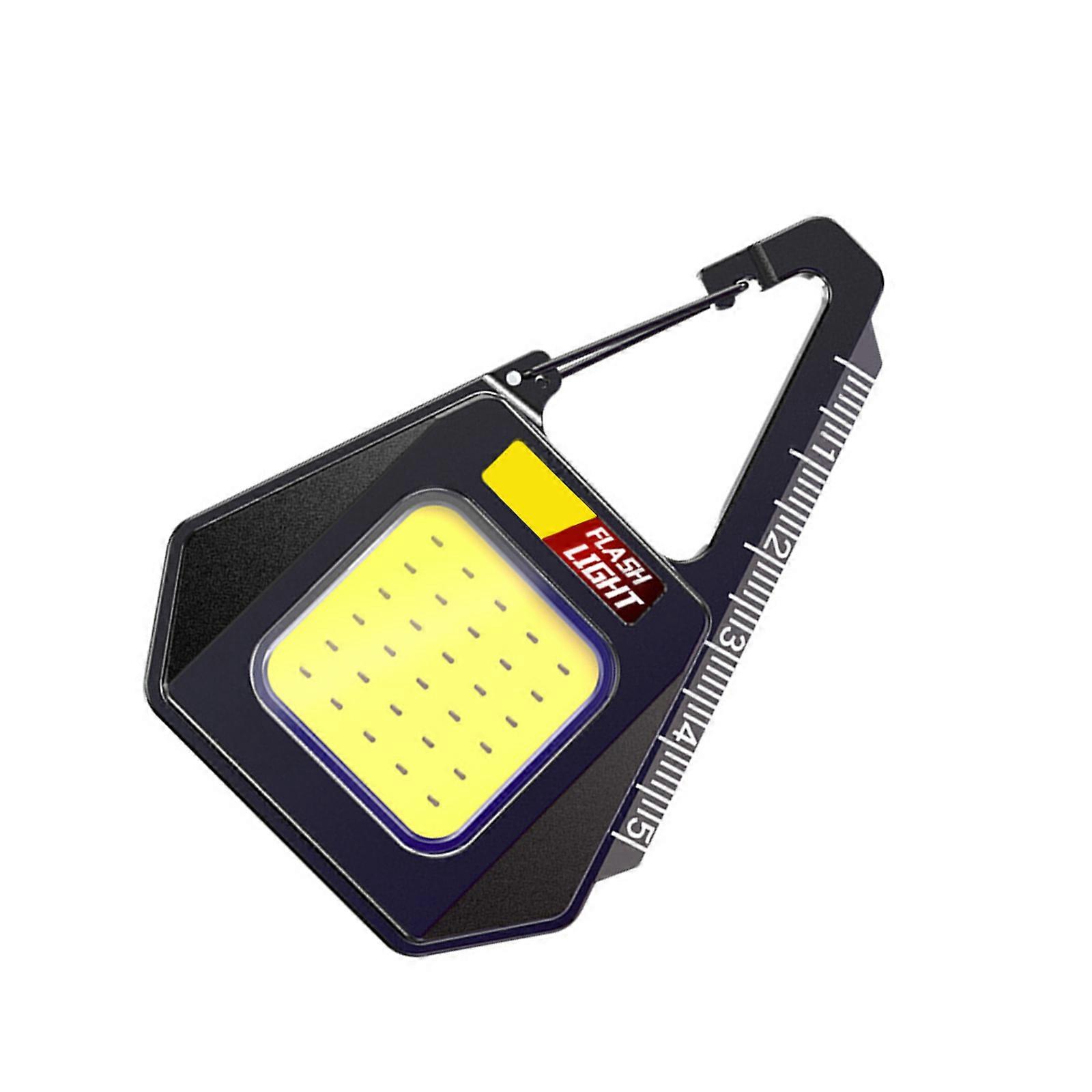 Camping LED Flashlight Pocket Lamp USB Charging Bright Torch with Hook Handheld Emergency Light Work Lamp Enduring Multicolor