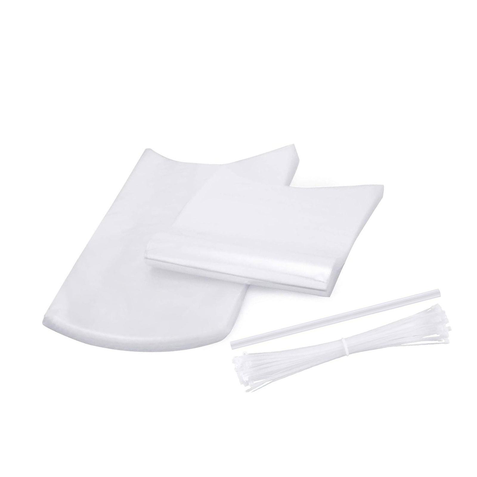 Multipurpose Vacuum Seal Bags Set With Reusable Ties and Airflows Straws for Meat Preservation Multicolor