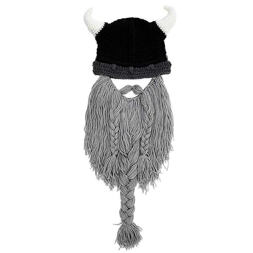 Viking Beard Beanie Vintage Hats Hair Accessory For Halloween Party Children And Adults 1Set