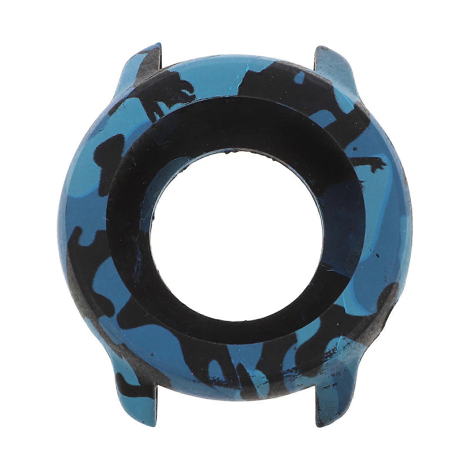 Watch Case Waterproof Protective Shell 3 Daily Use Blue Camouflage Silicone 1Set