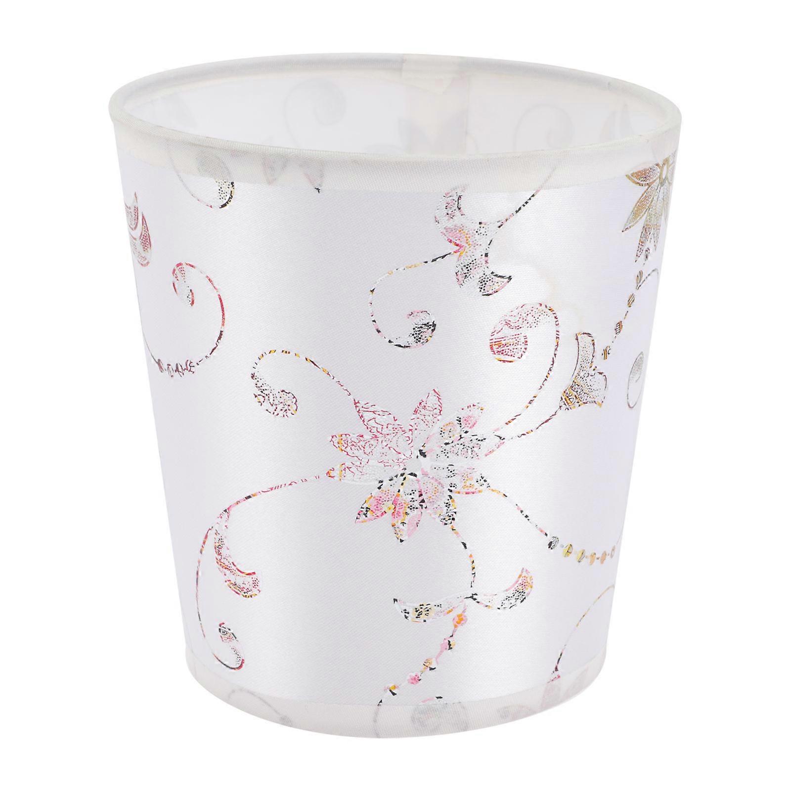 Lamp Shade Cover Table Lamp Fabric Shade Protect Light Bulb from Dust 13.5x13cm Silver Cloth 1Pack