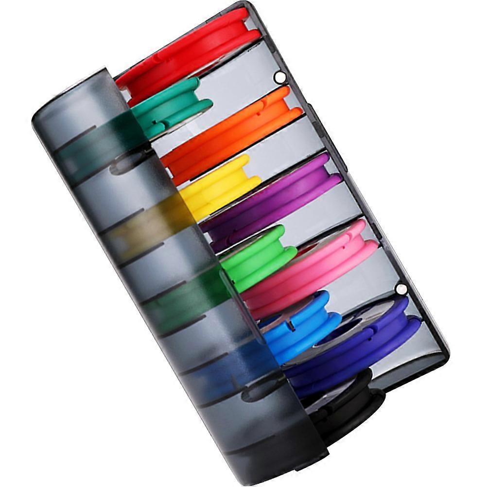 Empty Fishing Line Spool Holder Fishermen Hobbyists Rainbow Color Design Dustproof 1Set