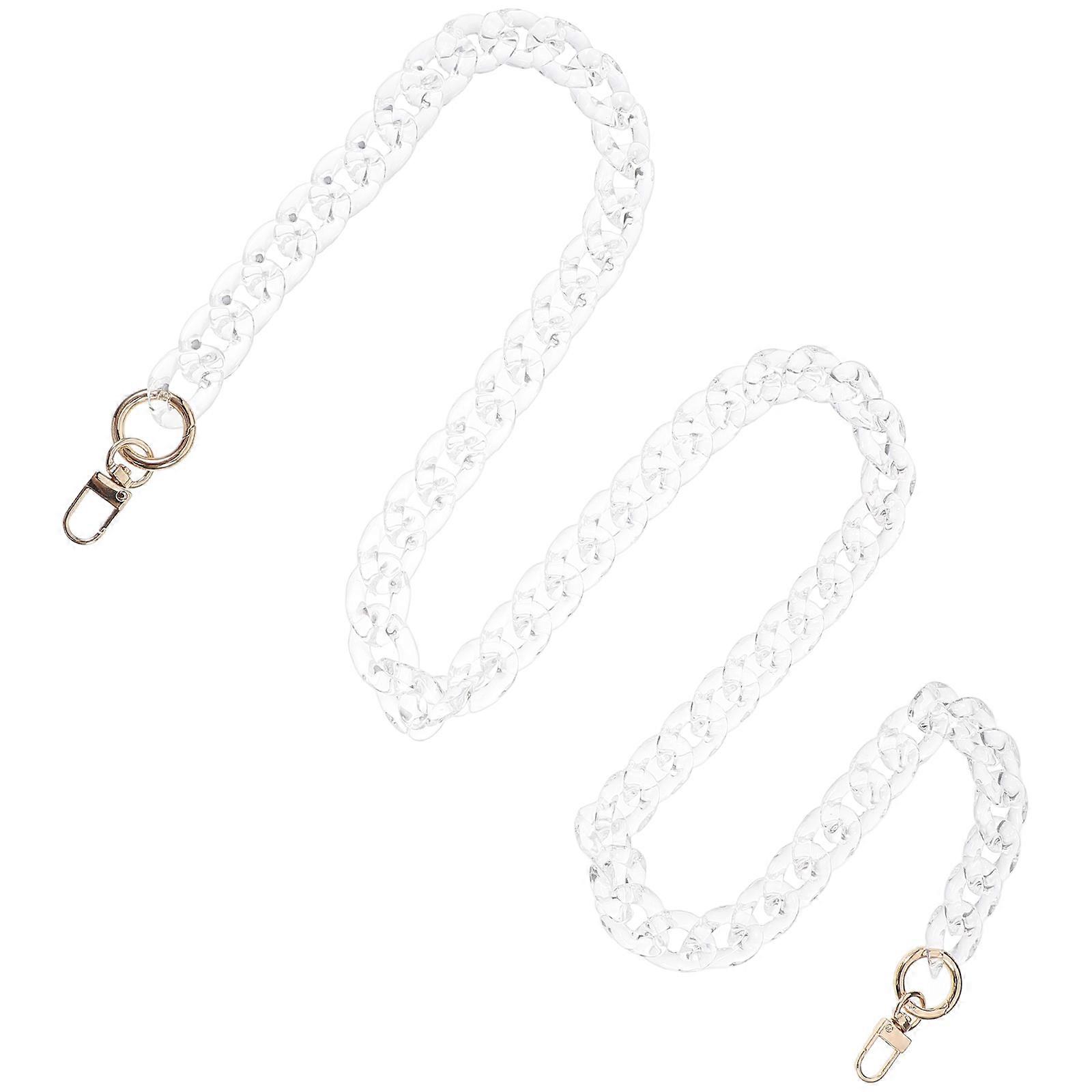 Fashion Pearl Bead Bag Chain for DIY Handbag Accessory with Clasps Assorted Color