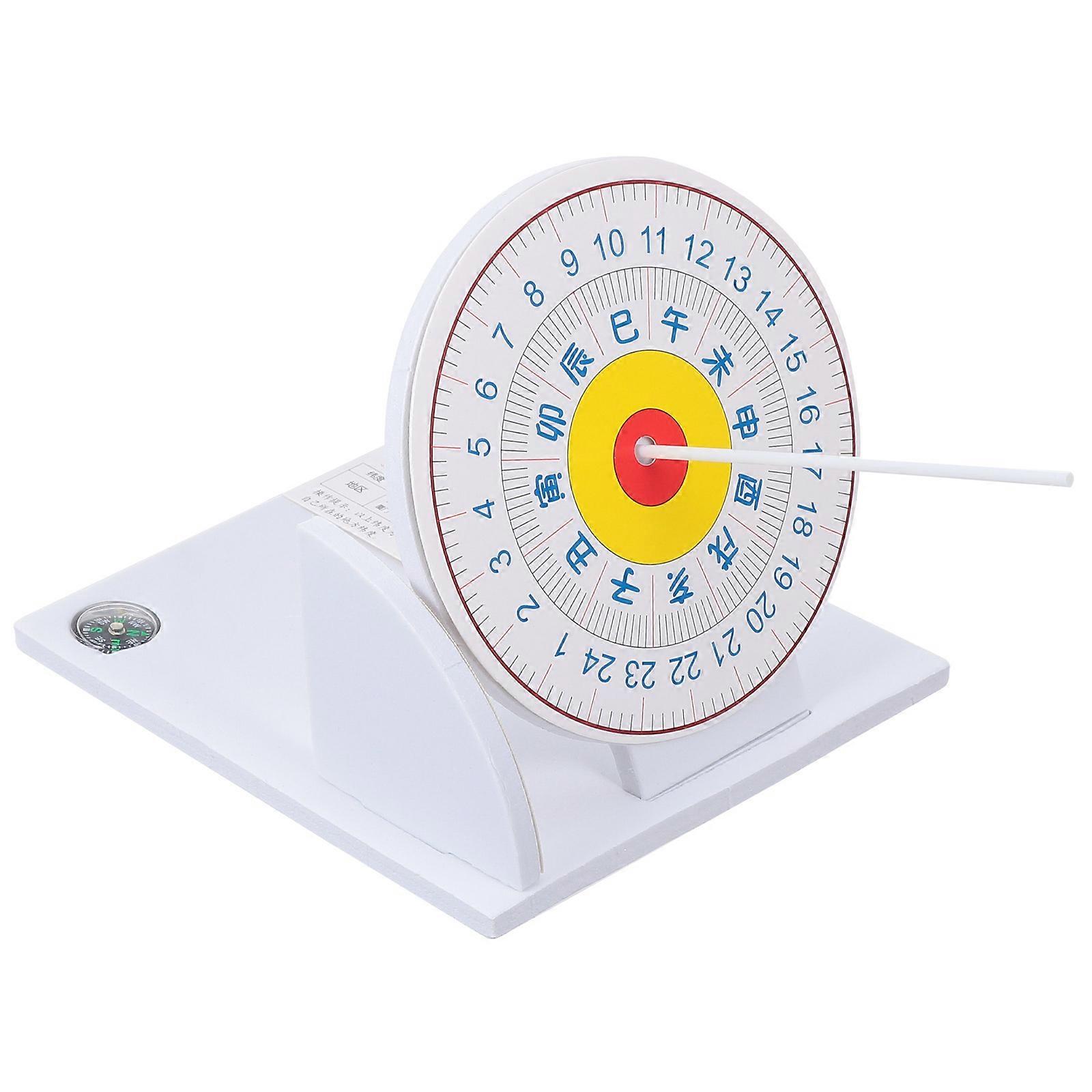 Cadran solaire horloge solarium modèle pour la décoration en plastique blanc 1 ensemble