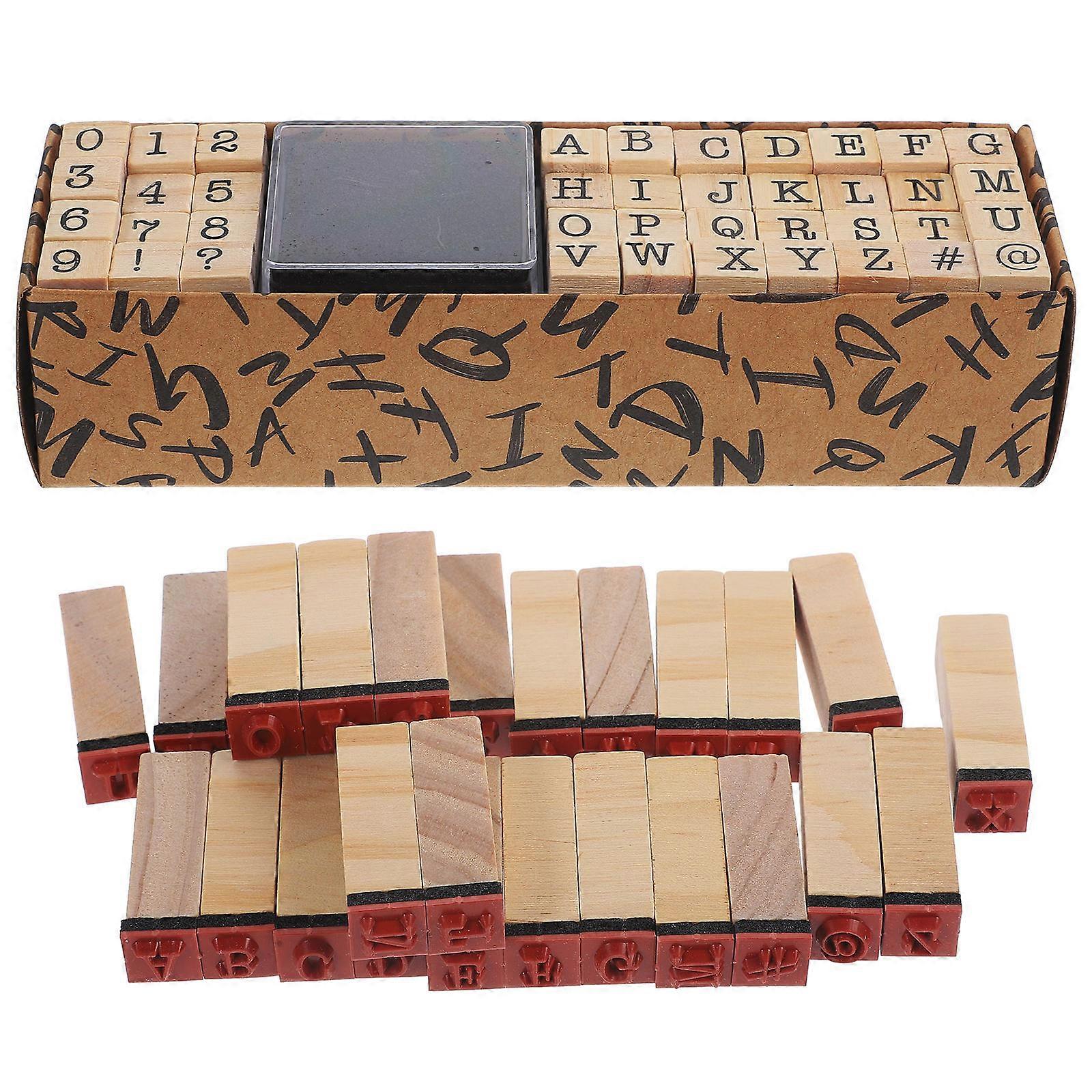 Alphabet Stamps Diy Enthusiasts Creative Classic Design For Scrapbooking And Card Making 40Pcs Wood 3.20X1.00X1.00Cm