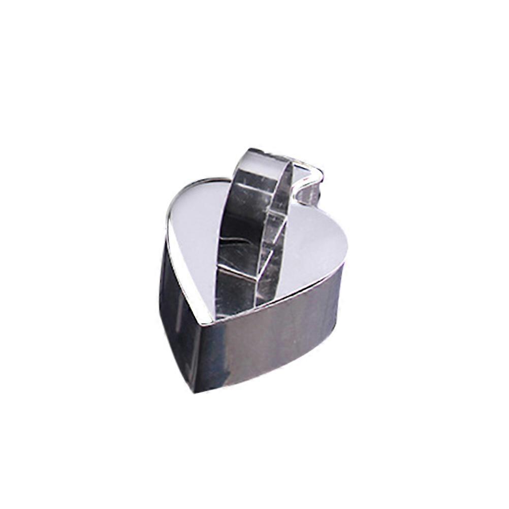 Stainless Steel Heart Shape Cake, Sushi & Cookie Molds with Pusher for Baking, Desserts, Fruits & Vegetables – Food Grade