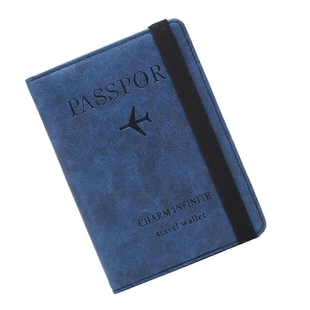 Ultra Thin Card Holder Rfid Protection Storage Bag Minimalist Design Blue Color 1Set