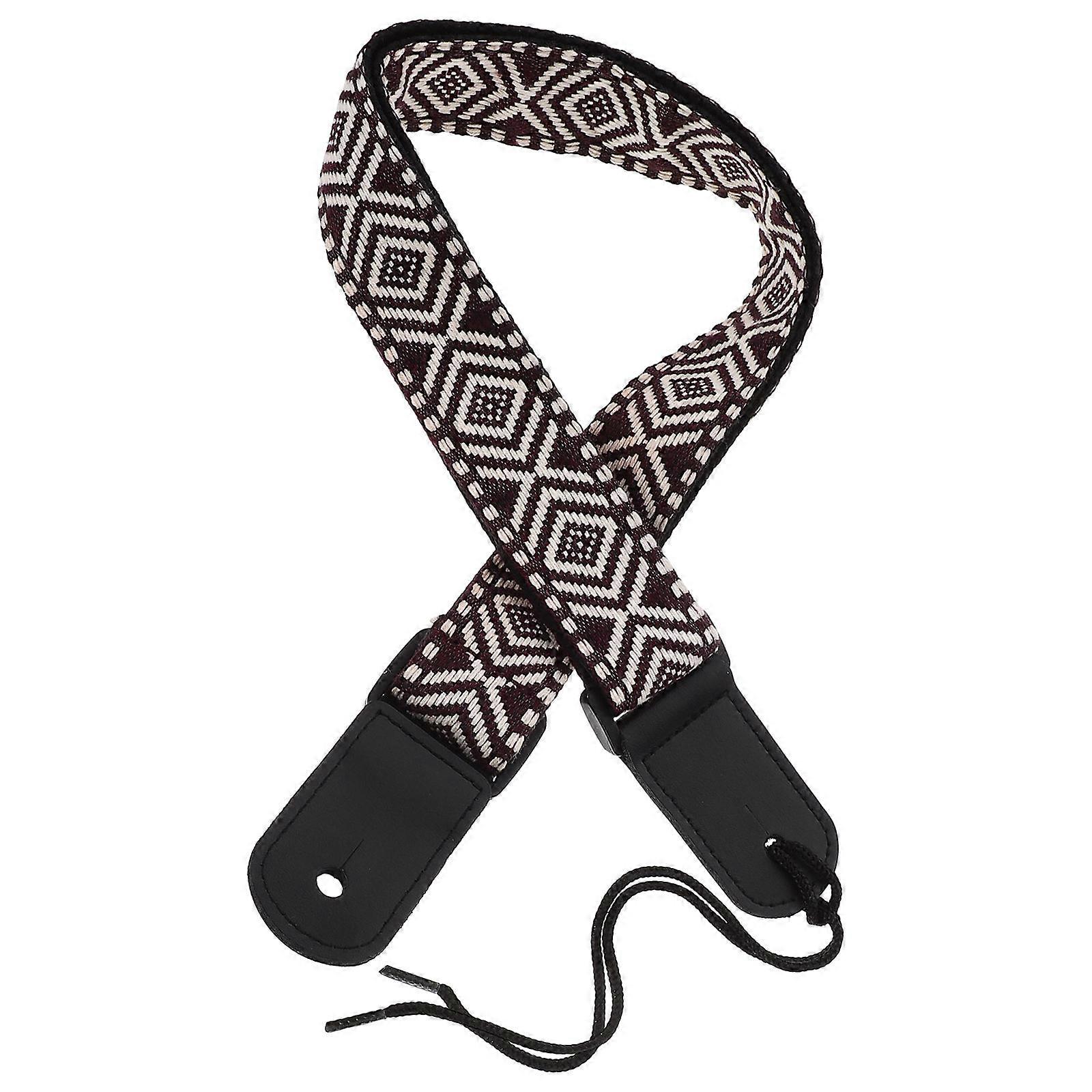 Delicate Guitar Strap Creative Guitar Accessory Adjustable Length Wear Resistant Leopard Canvas 1Pcs