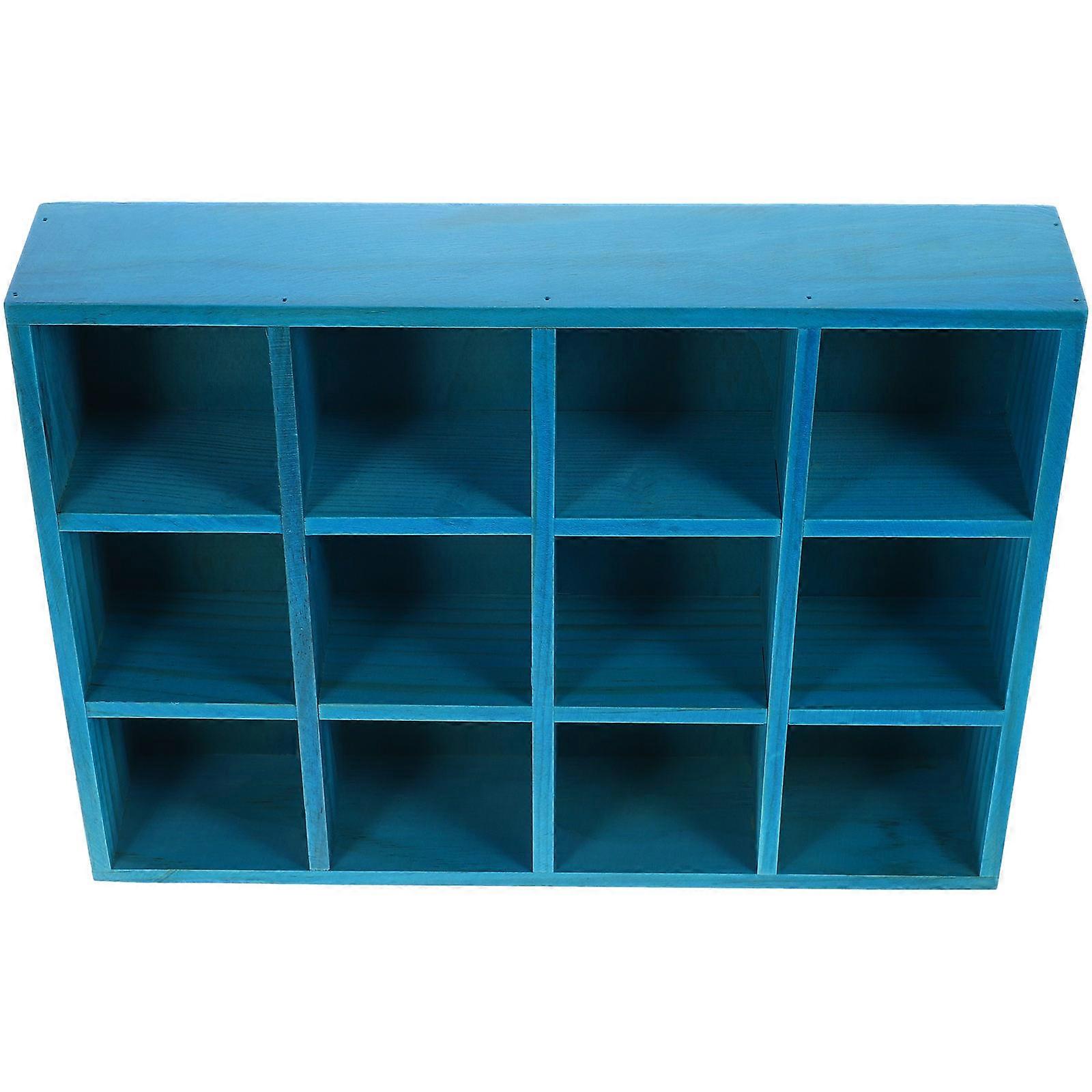 12-Compartment Wall Shelf Desktop Organizer Rectangular Shape Chic Style For Statue Storage 52.00X39.00X9.40CM 1Pack