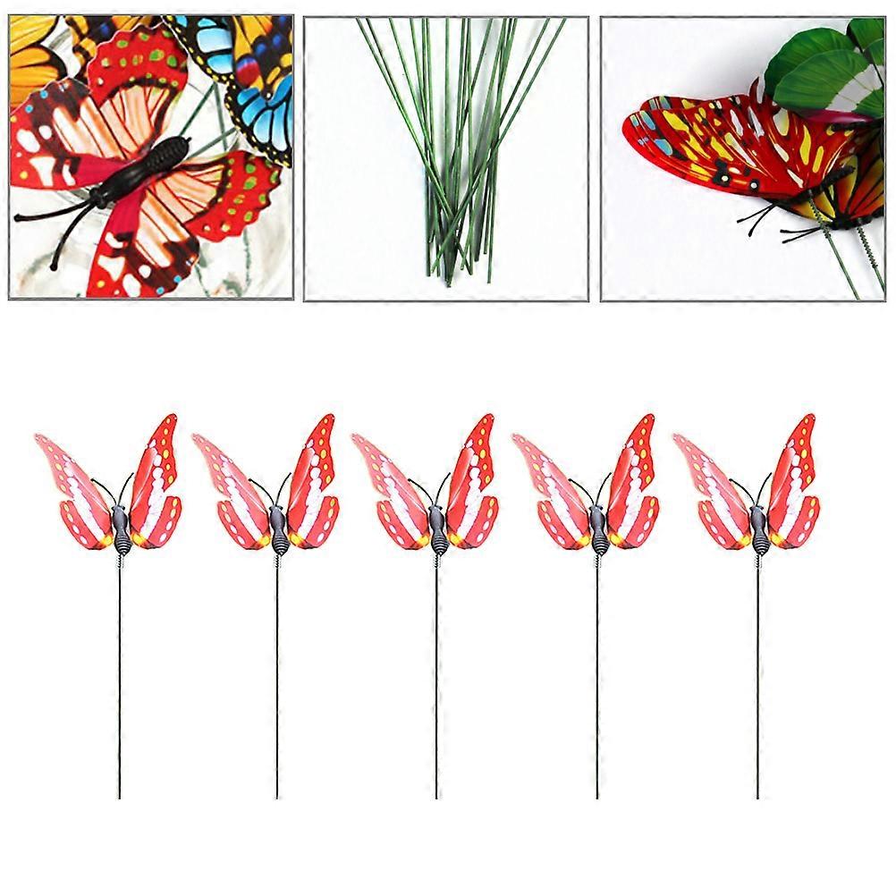 Artificial Butterfly Decorations with Insert Sticks – Lightweight, Removable, Fluttering Design for Home, Garden, Wedding & Party Decorations (10pcs,