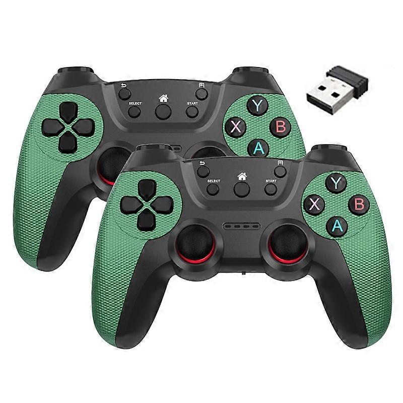 KM-029 2.4G Wireless Controllers 1 to 2 USB Receiver with 2 Gamepad Compatible with PC Linux Android