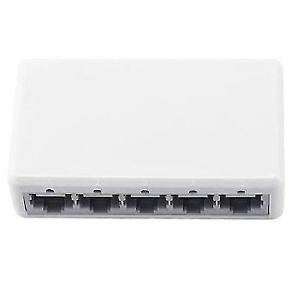 Ethernet Internet Splitter Hub Network Switch Computer 5 Ports 10/100mbps EU Plug